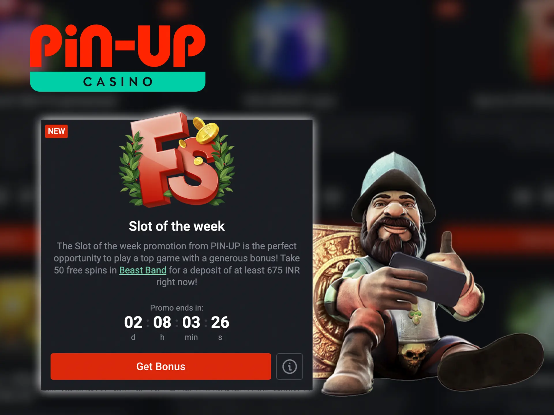 You have the chance to win big in the top slot of the week from Pin Up Casino.