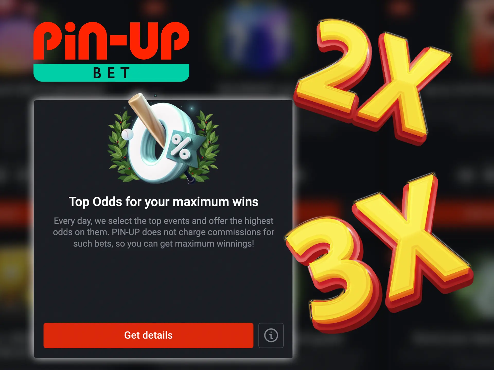 Use the bonus from Pin Up Casino to multiply your bet on your favourite sports team.