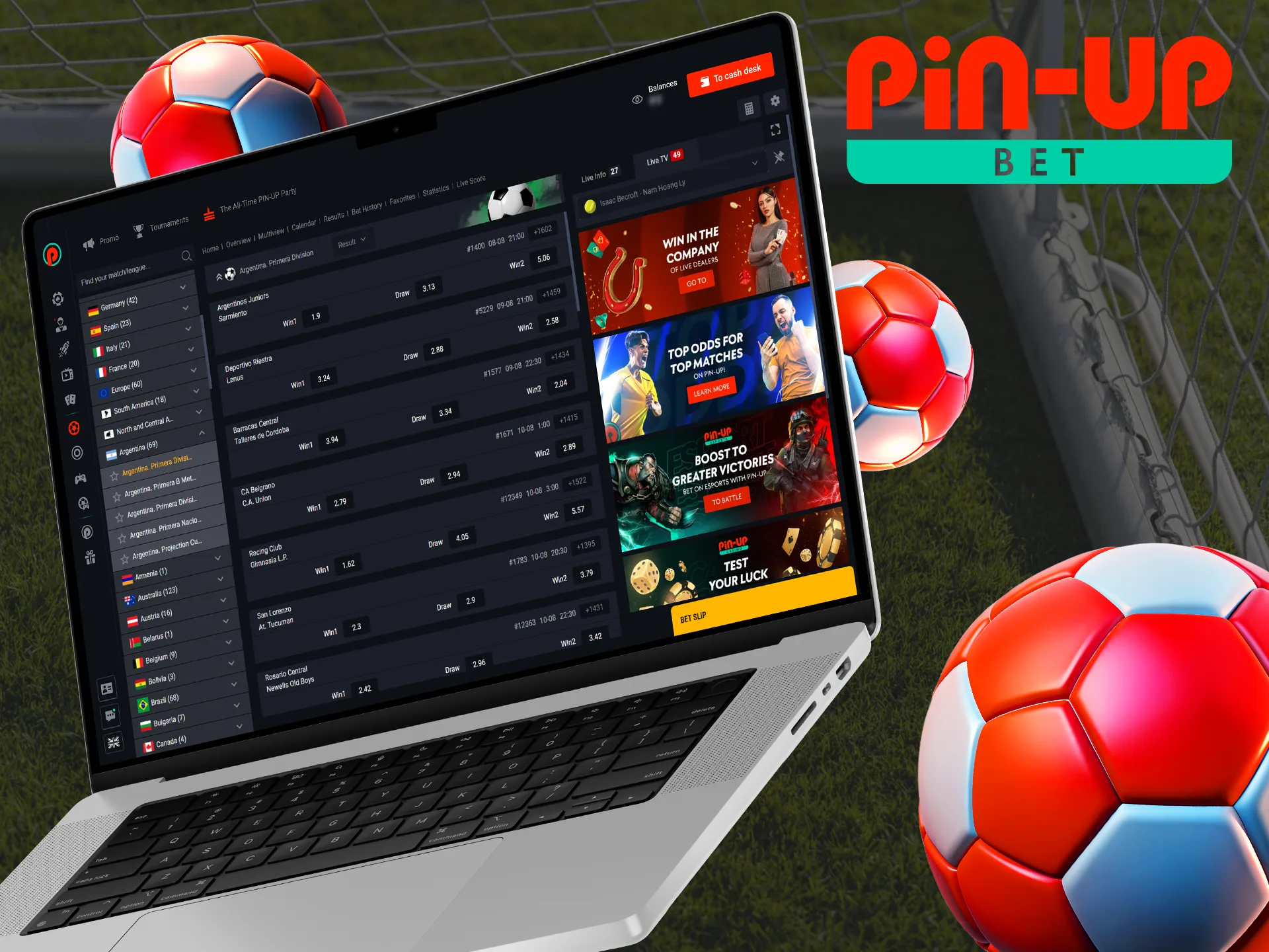 Choose Pin Up for football betting and enjoy the matches.