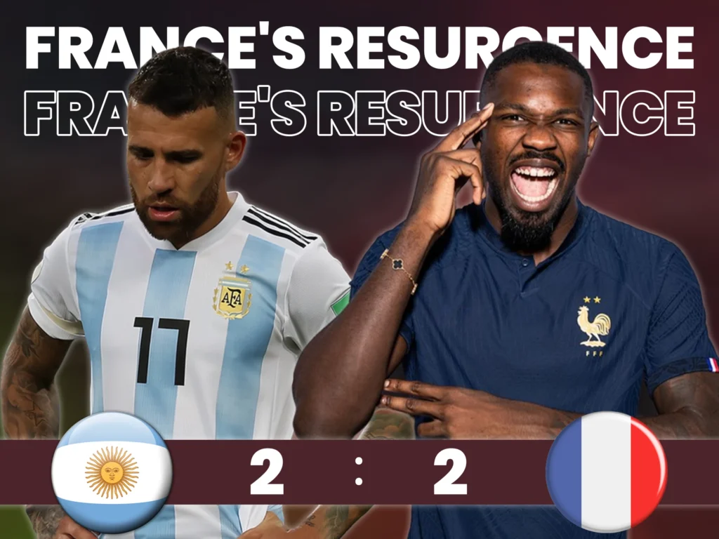 In the second half, the French team was able to equalize the score.