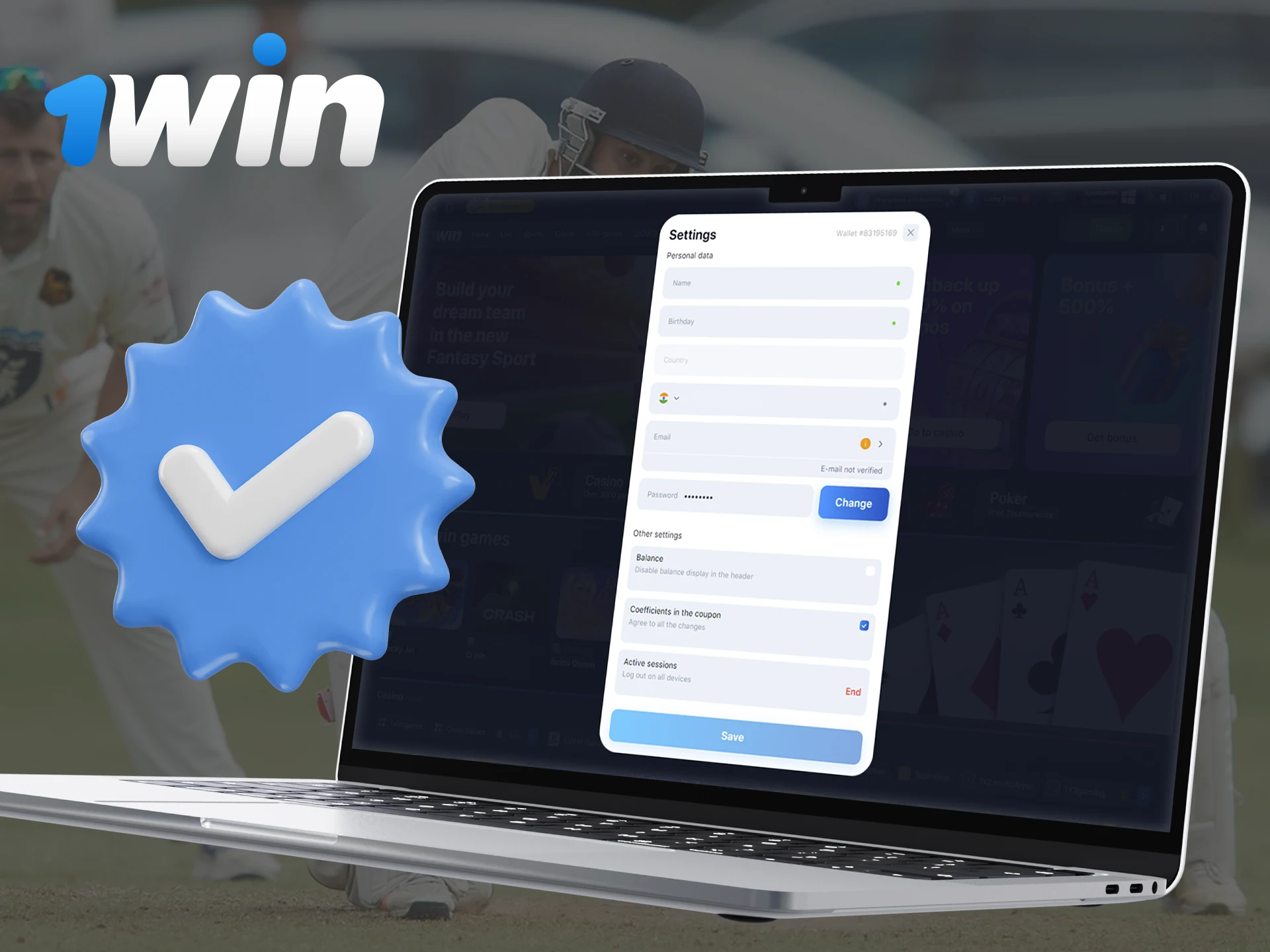 The 1Win account verification process is mandatory.