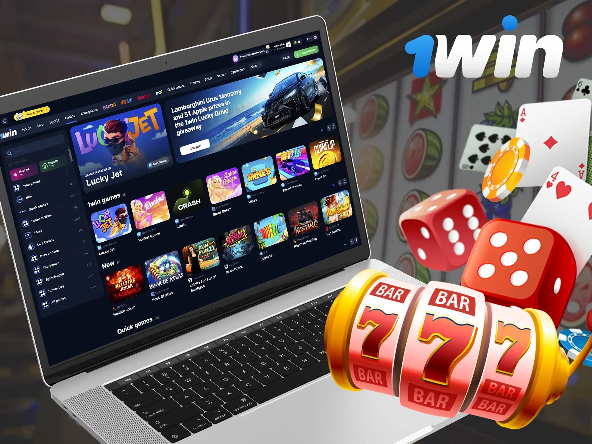 Come to 1Win online casino and enjoy the games and slots.