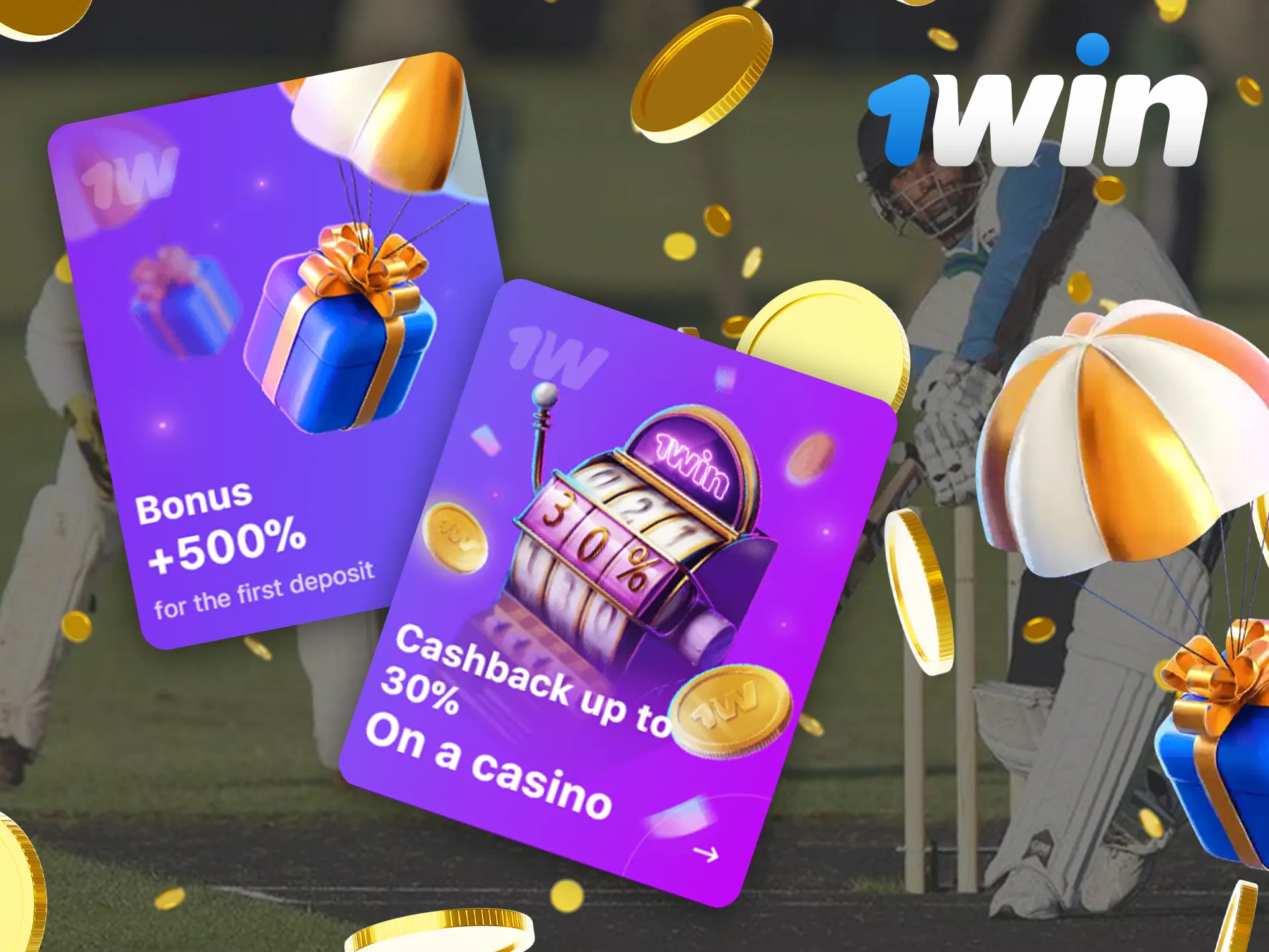 1win offers a special bonus for sports and casino.