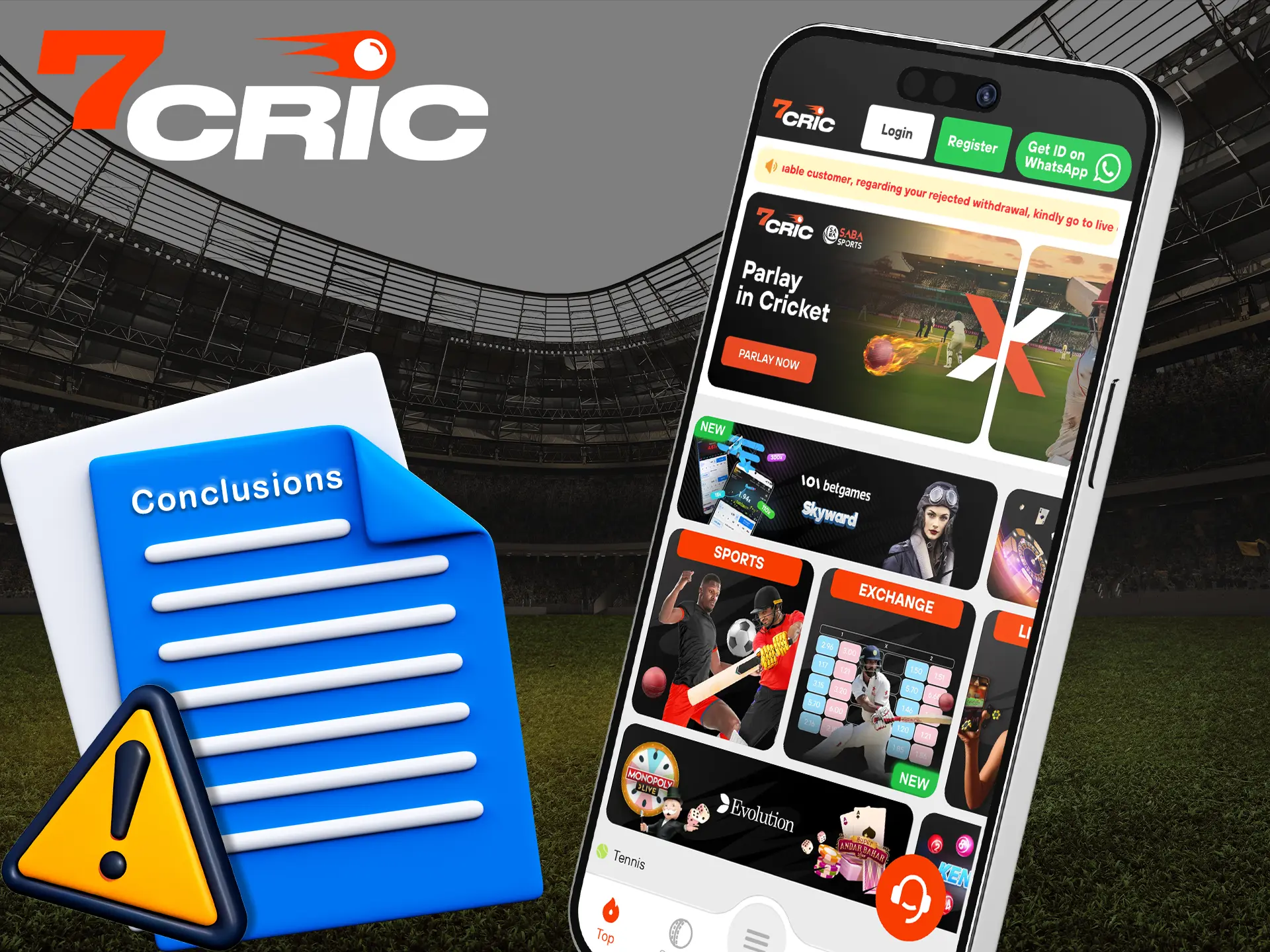 Read the conclusions about the 7Cric app.