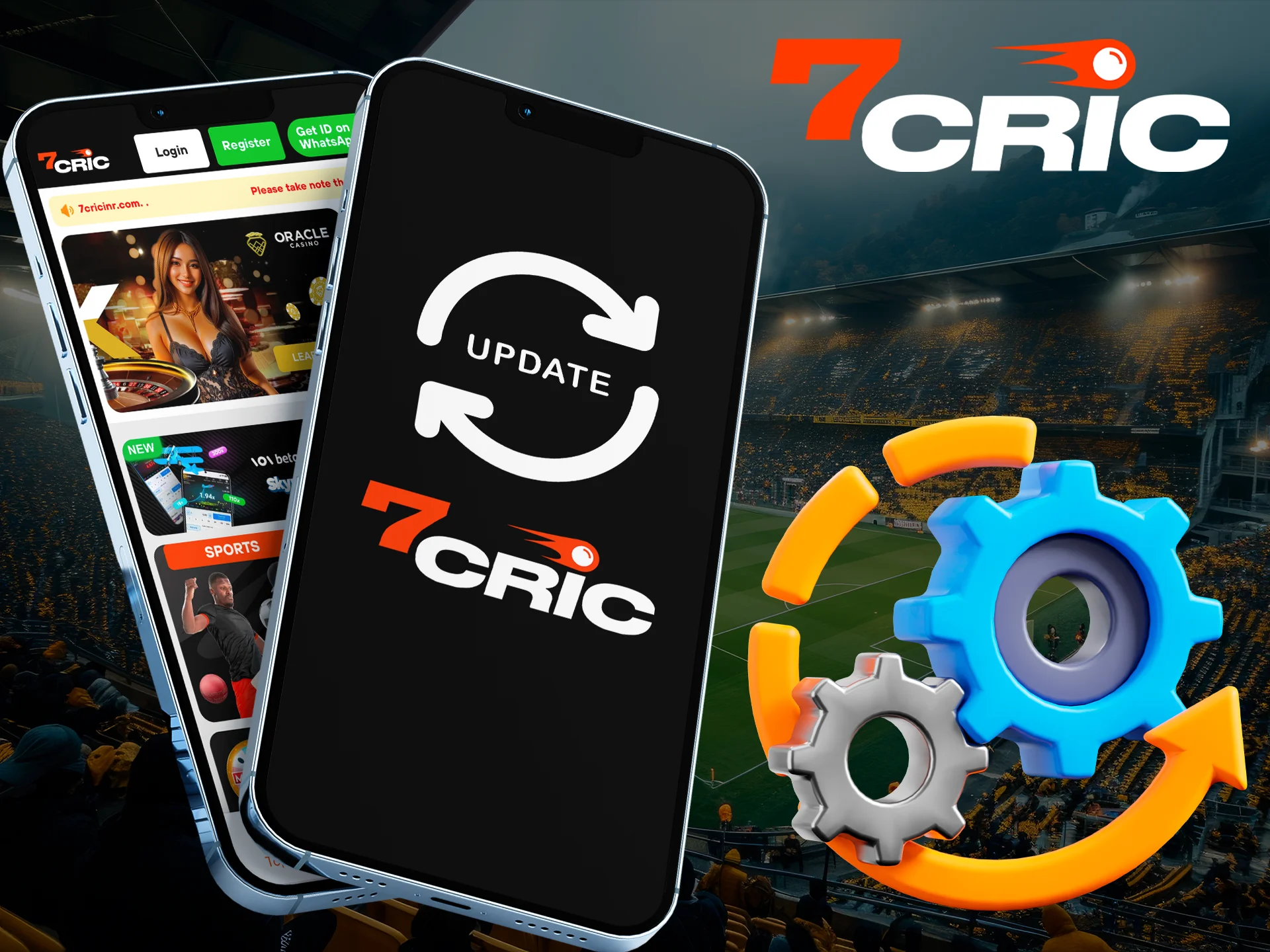 Use the latest version of the 7Cric application.