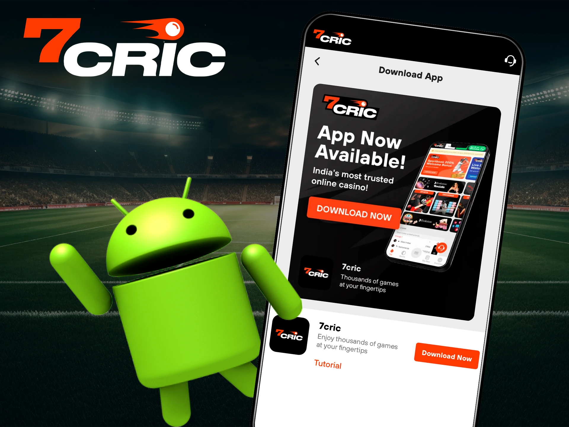 Play 7Cric in android app on your device.