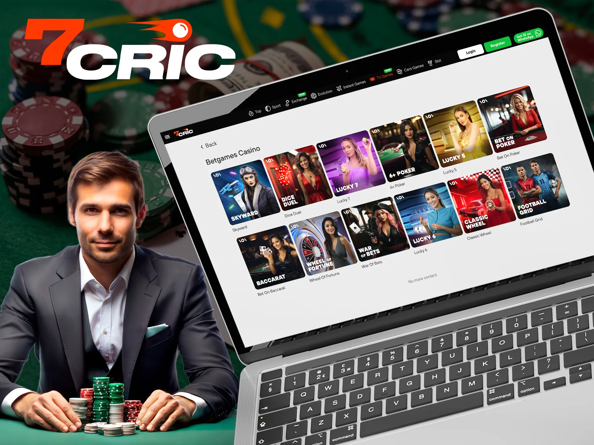 Choose your favorite table games from 7Cric large list.