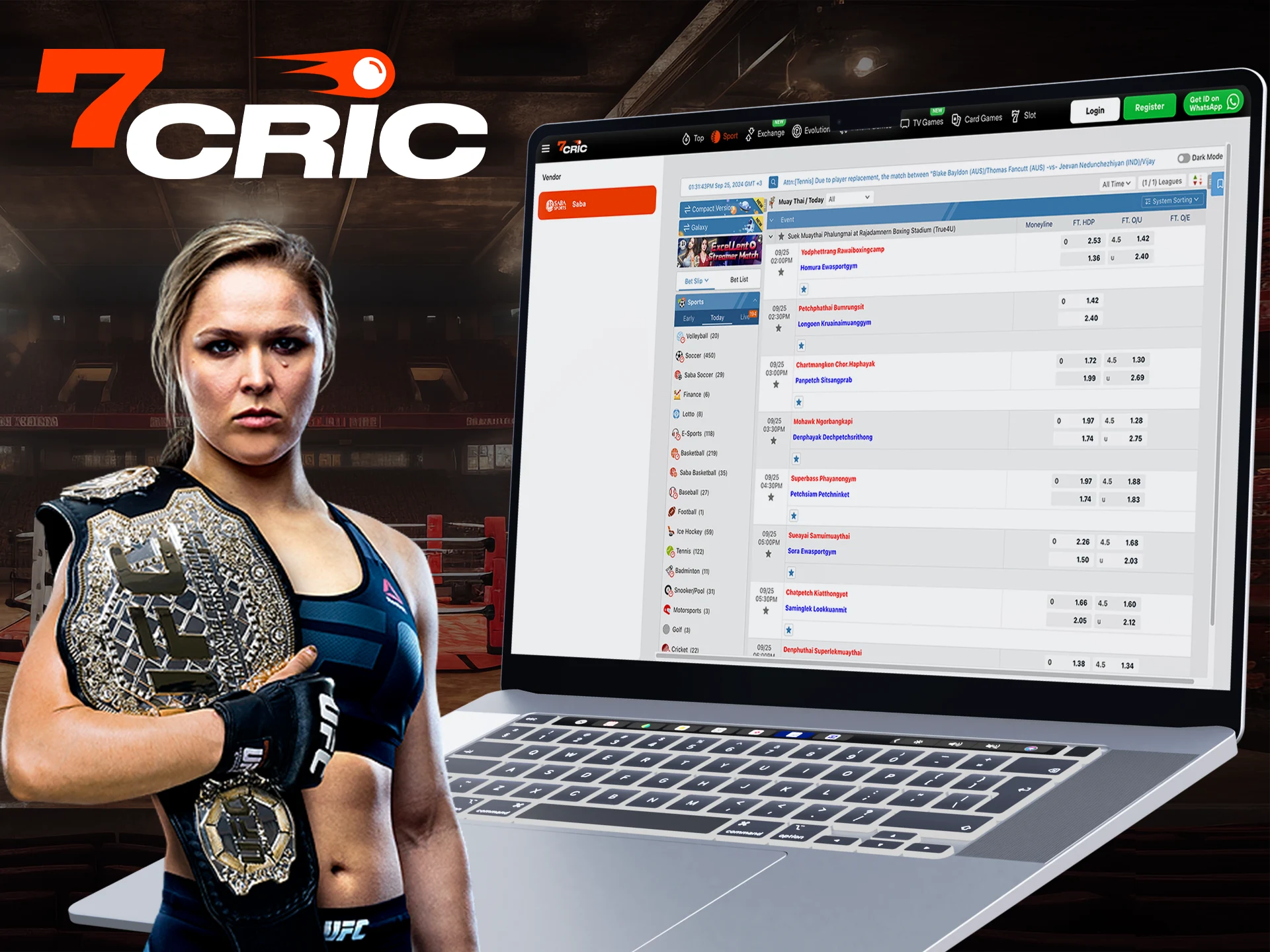 Bet on UFC fighters and get maximum odds at 7Cric.