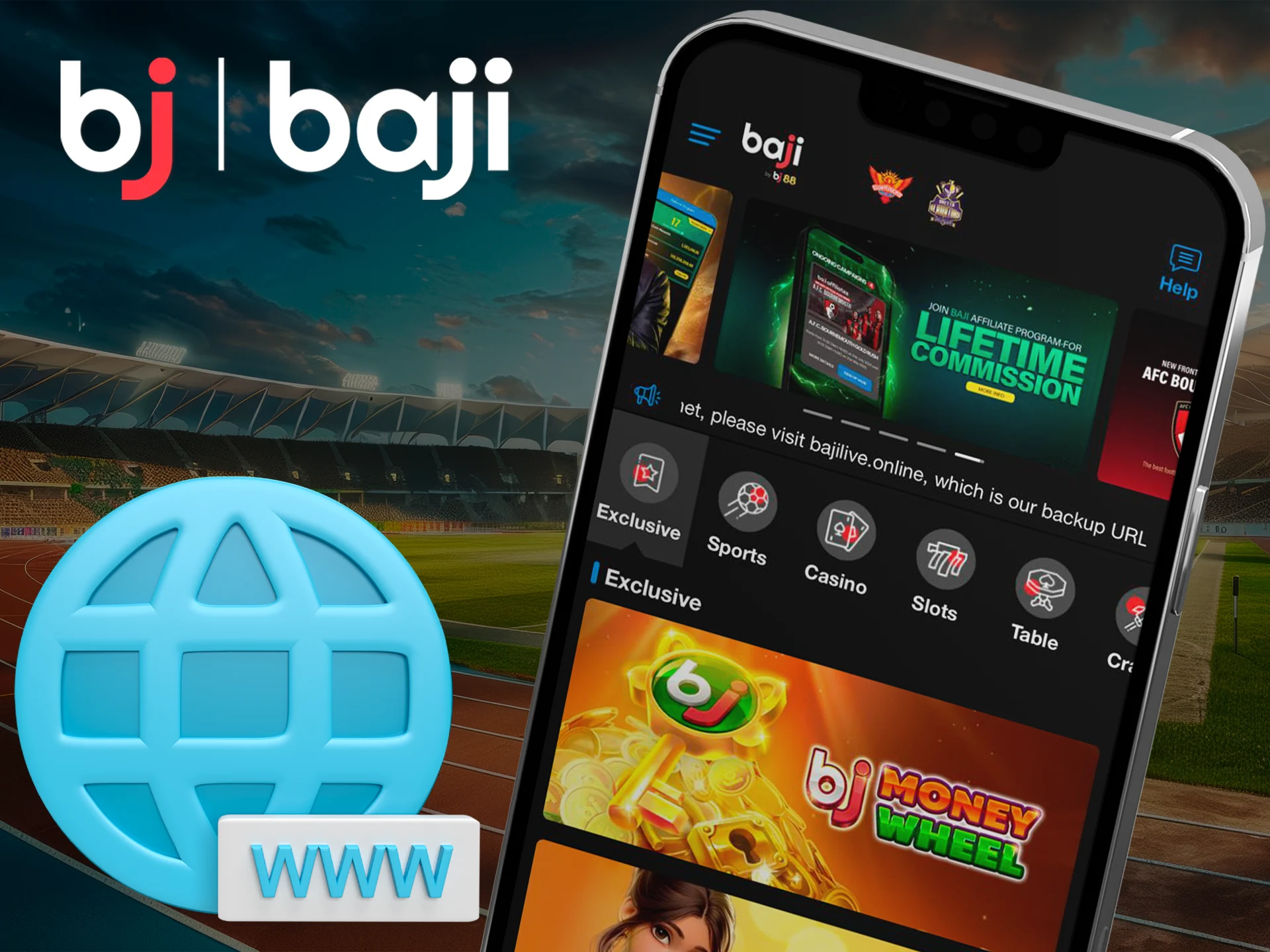 Get to know the mobile version of the Baji Live website.