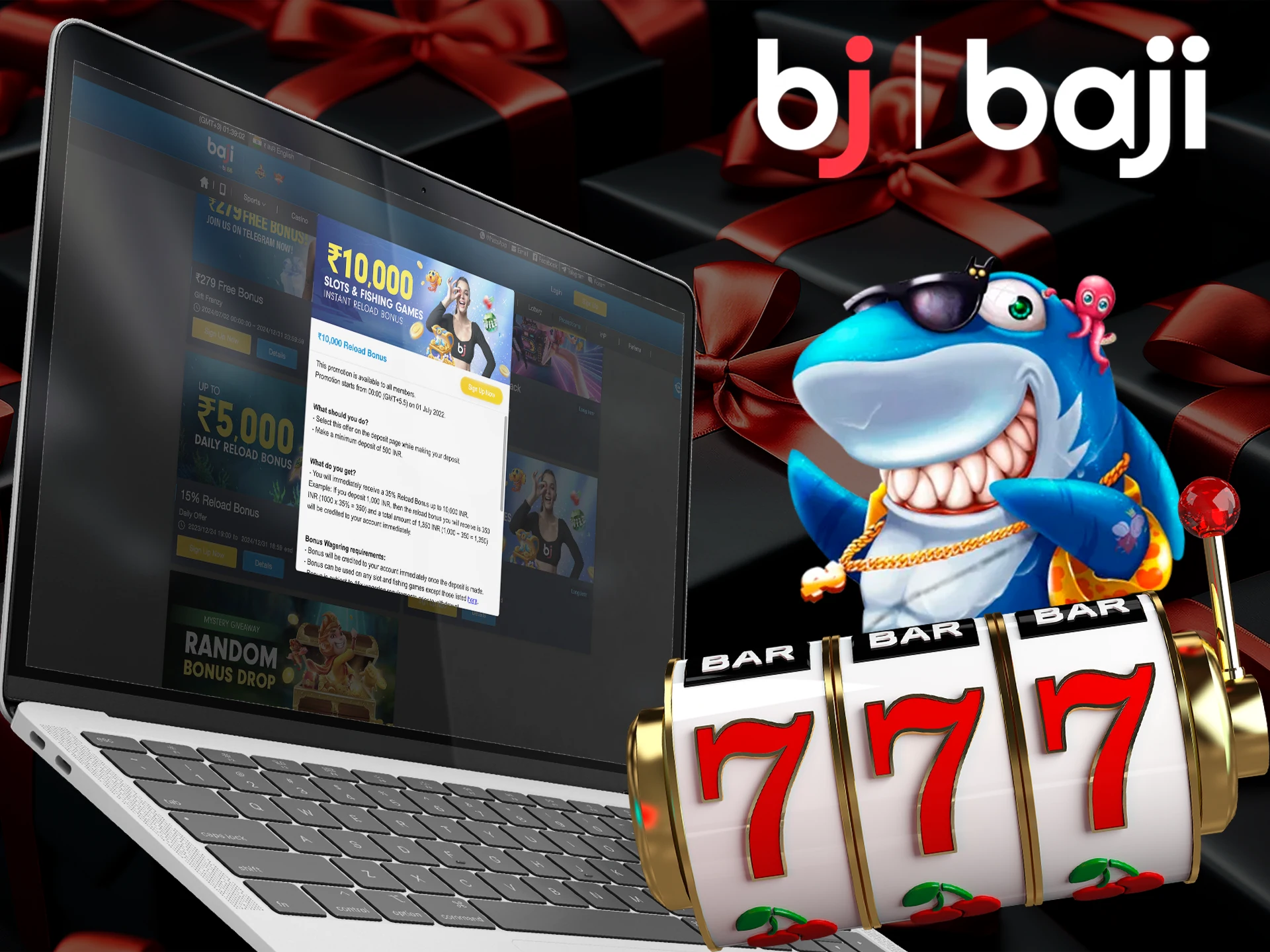 Get Reload Bonus for slots and fishing games from Baji Live.