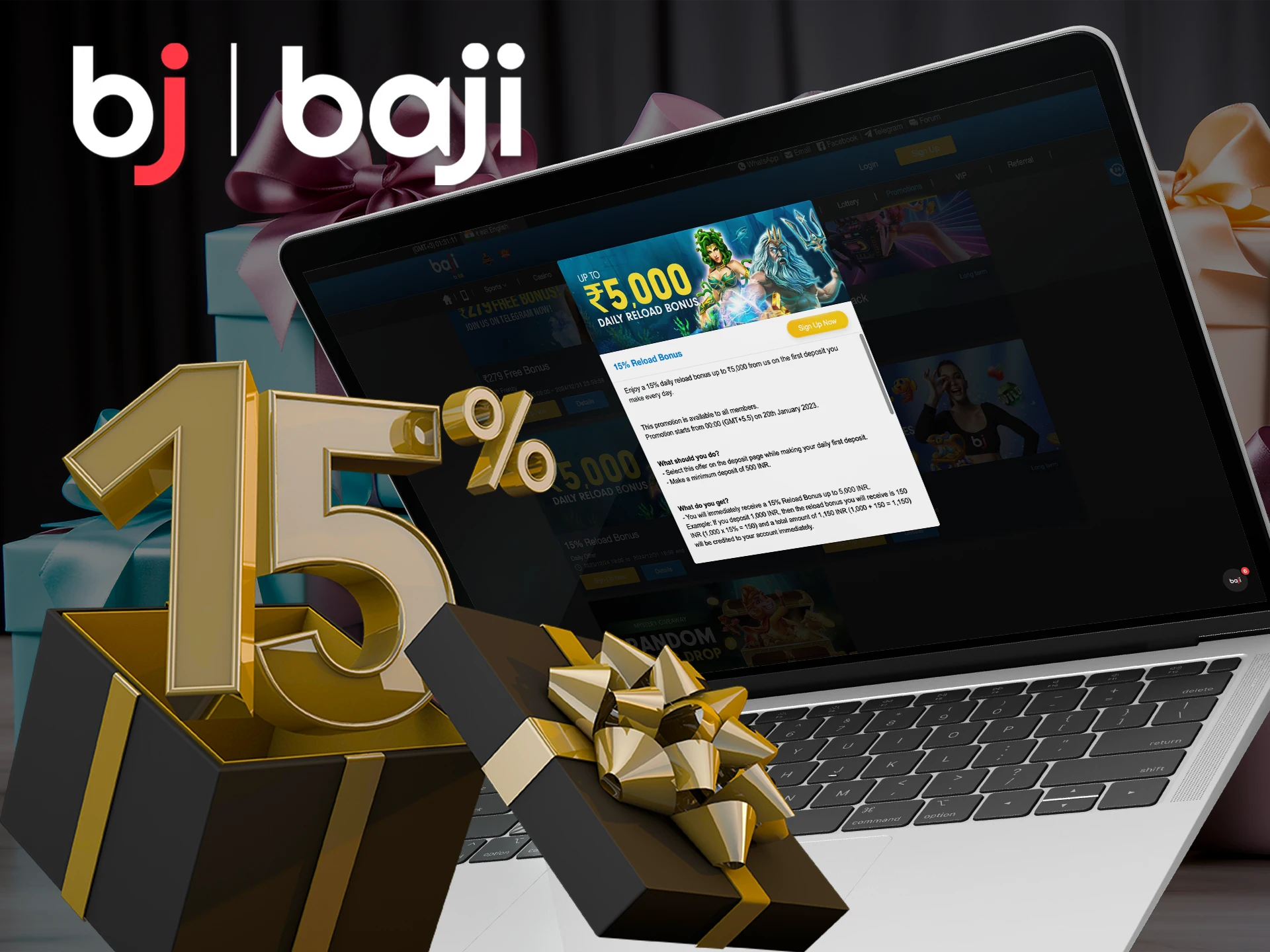 Use the Reload Bonus at Baji Live and win meaningful prizes.