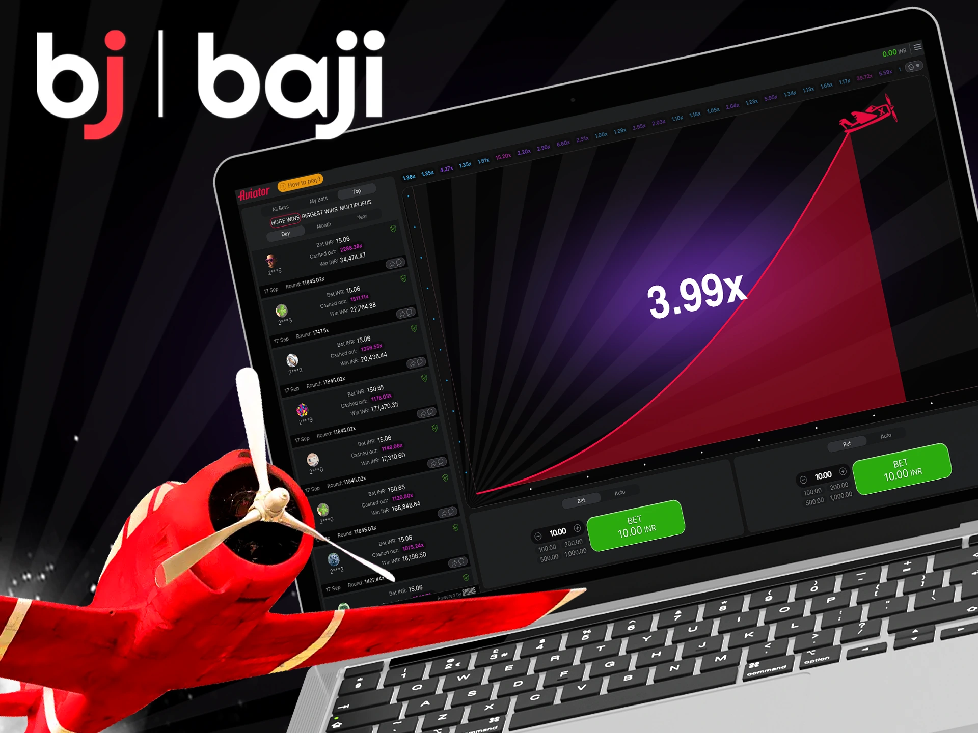 Grab the best multiplier in the Aviator game with Baji Live.