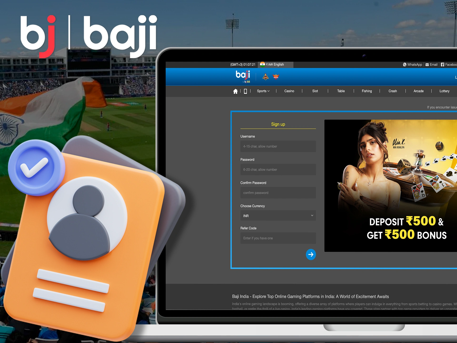 Familiarize yourself with the registration process for Baji Live.