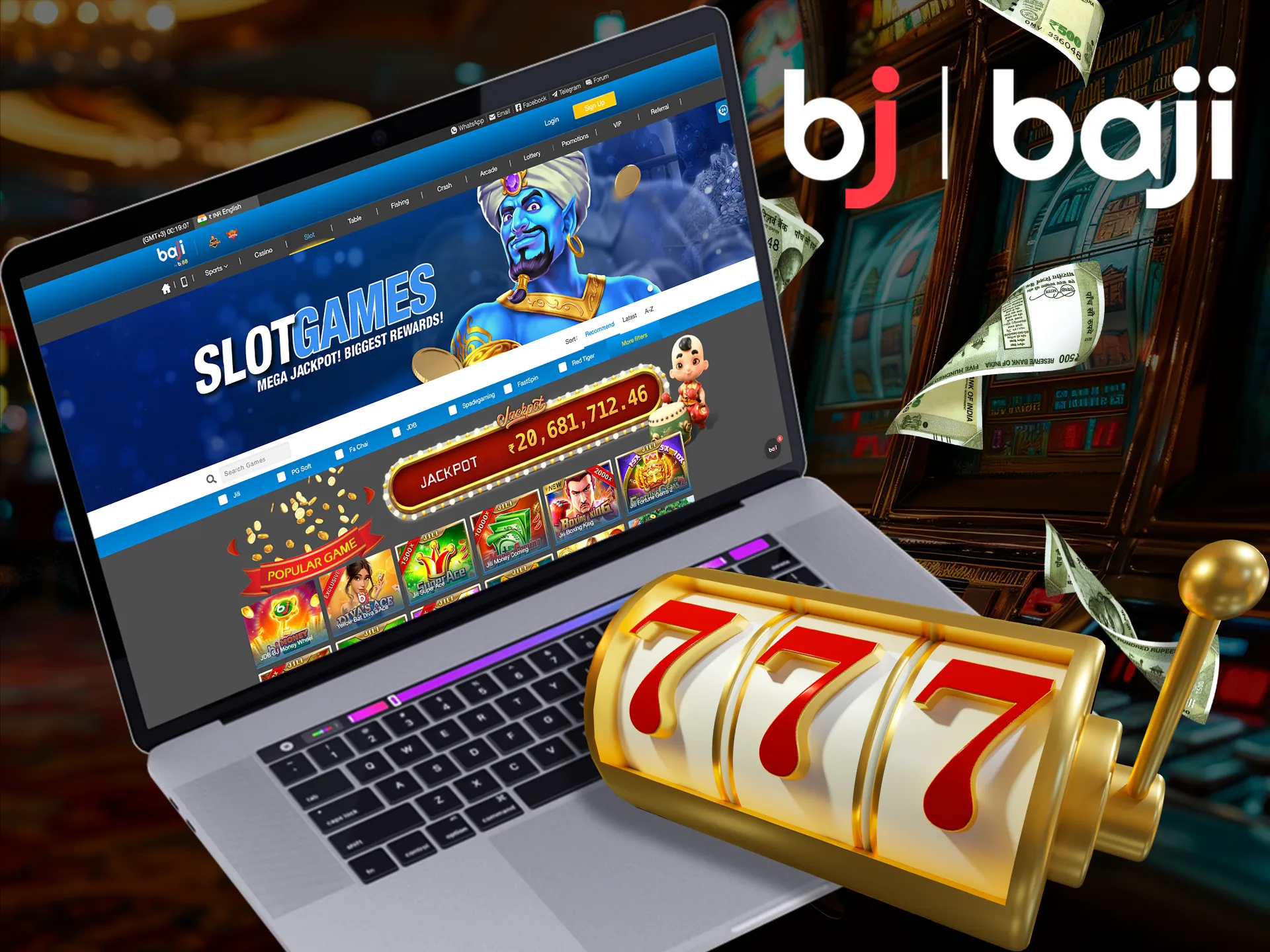 Play your favourite slots with Baji Live.