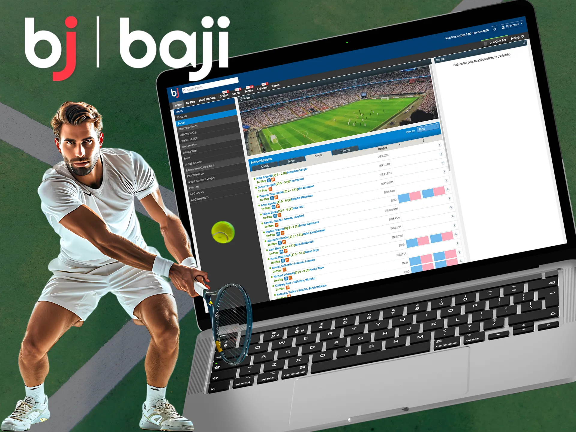 Bet on Tennis and win with Baji Live.