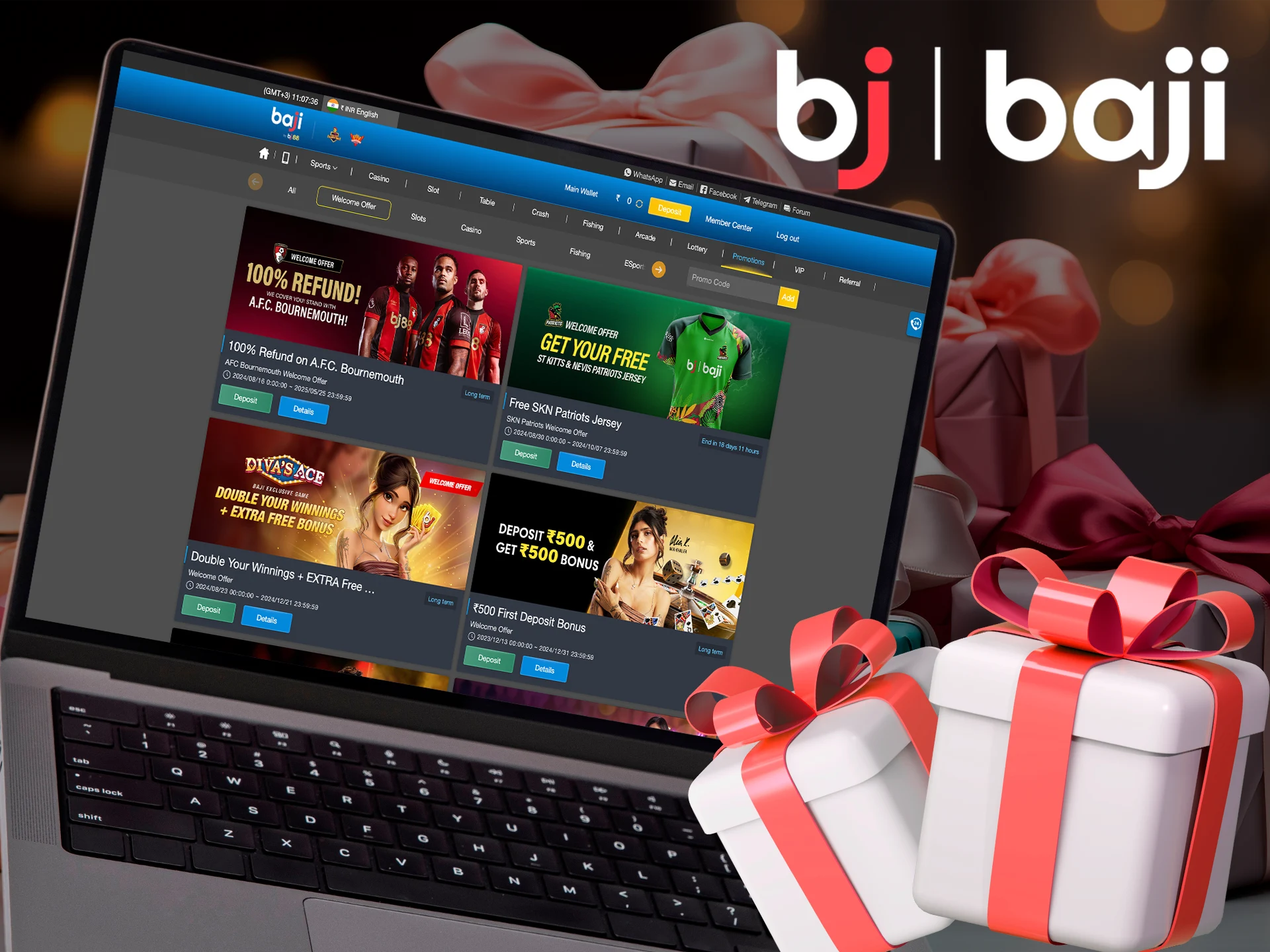 Claim your bonus after signing up with Baji Live.