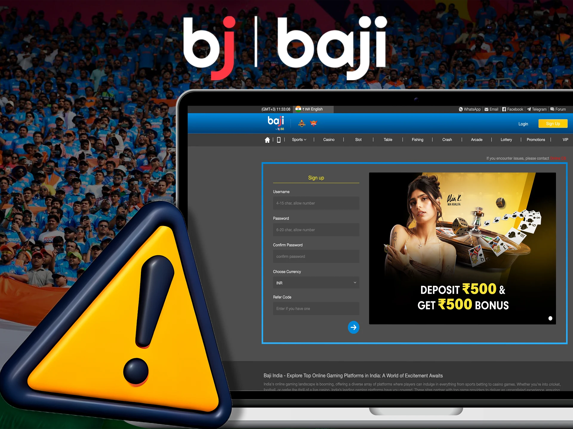 Problems and solutions when registering an account with Baji Live.