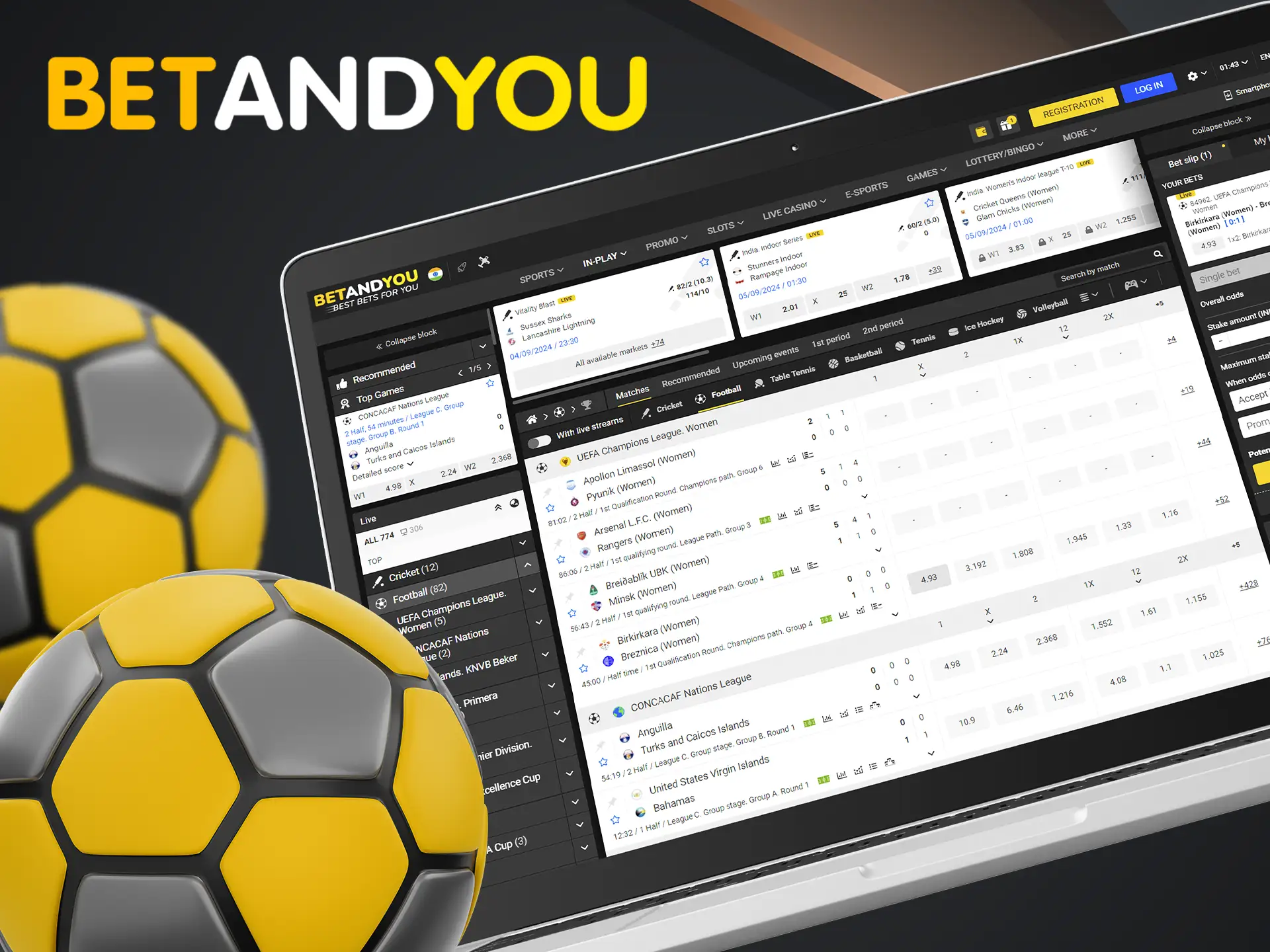 Bet on football matches with Betandyou.