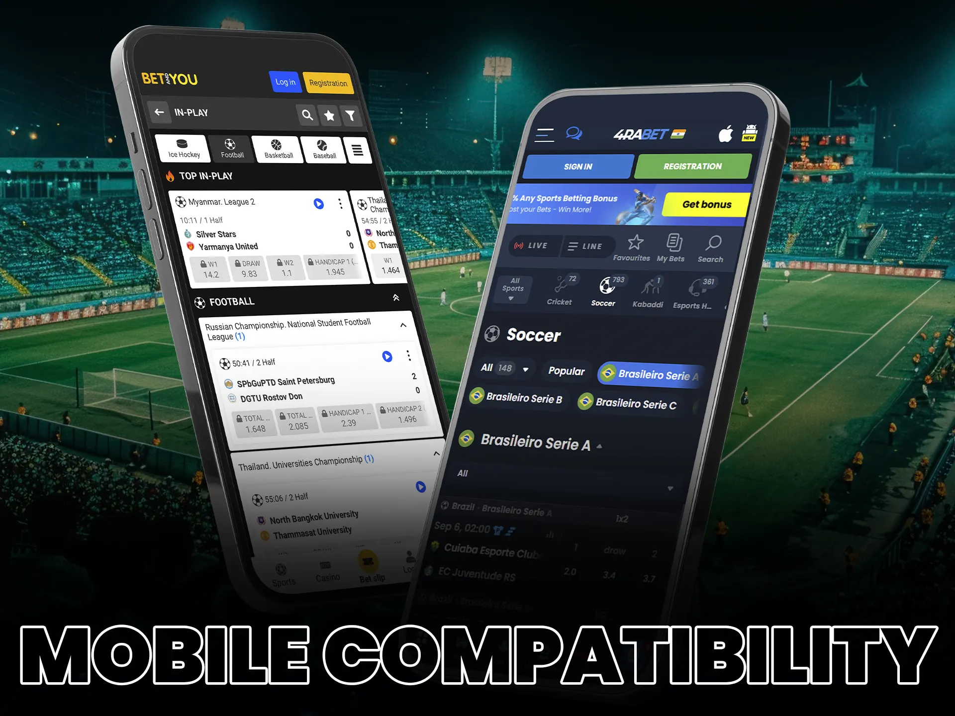 You can bet on football right from your mobile device.