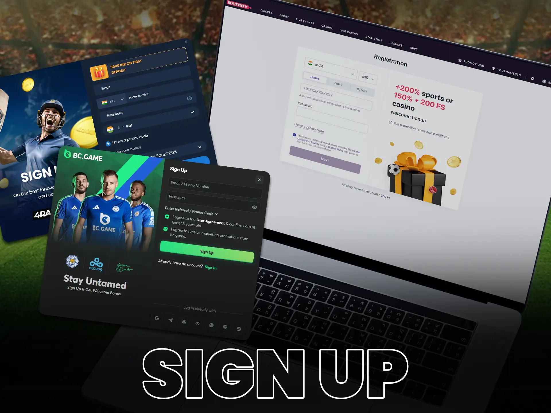 Once you have chosen a football betting site go through the registration procedure.