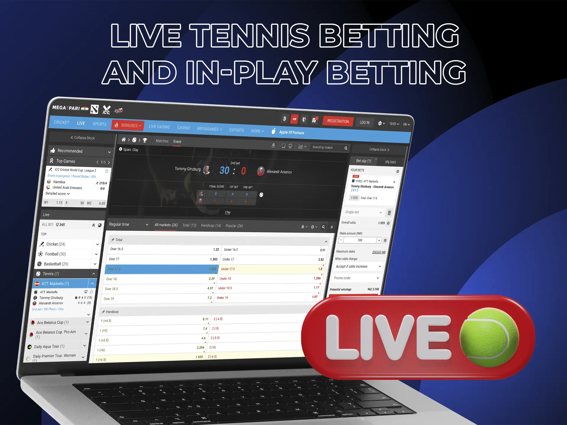 Watch the matches live and make your predictions.