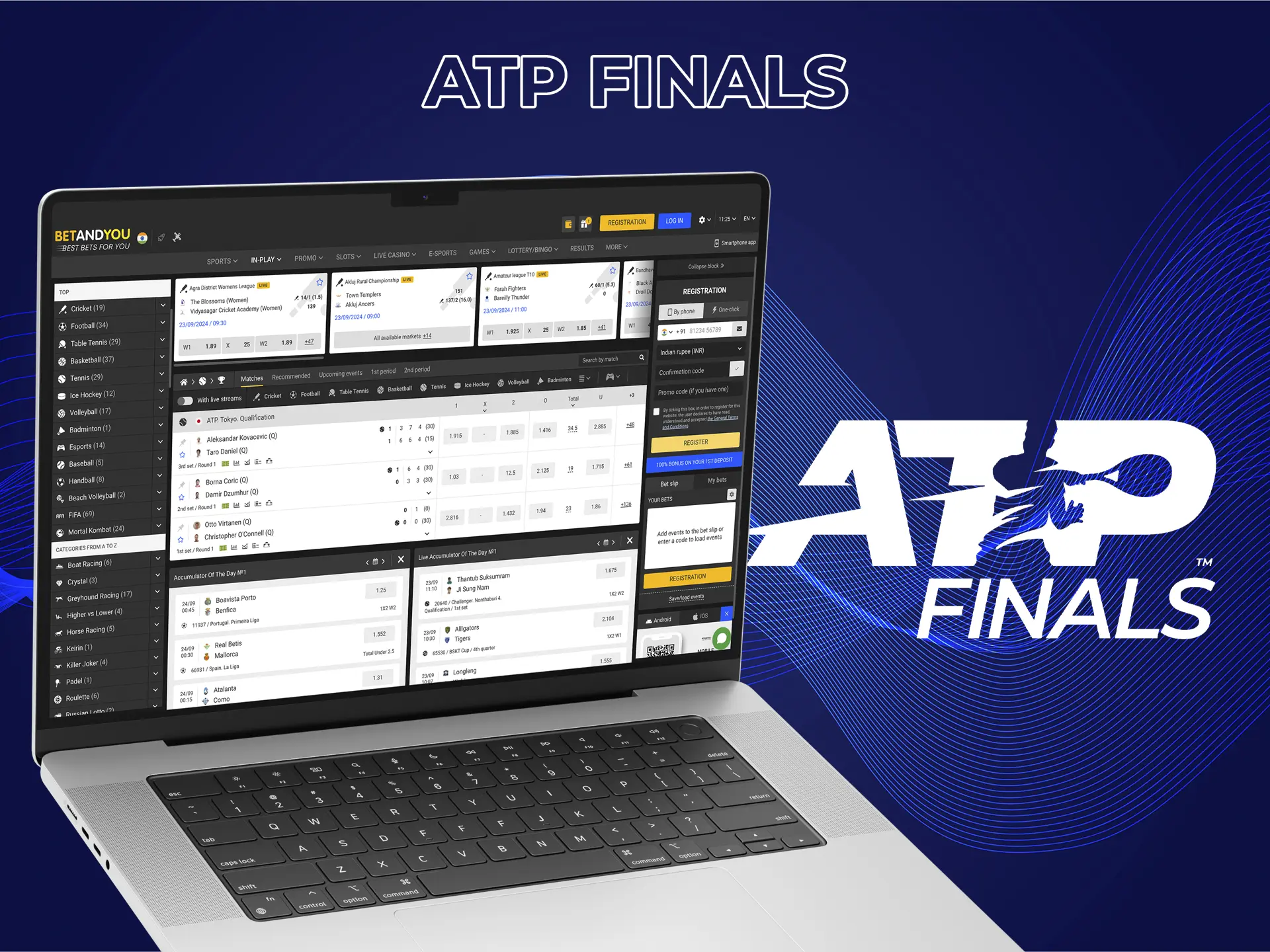 Predict your favourite tennis player's victory at the ATP Finals.