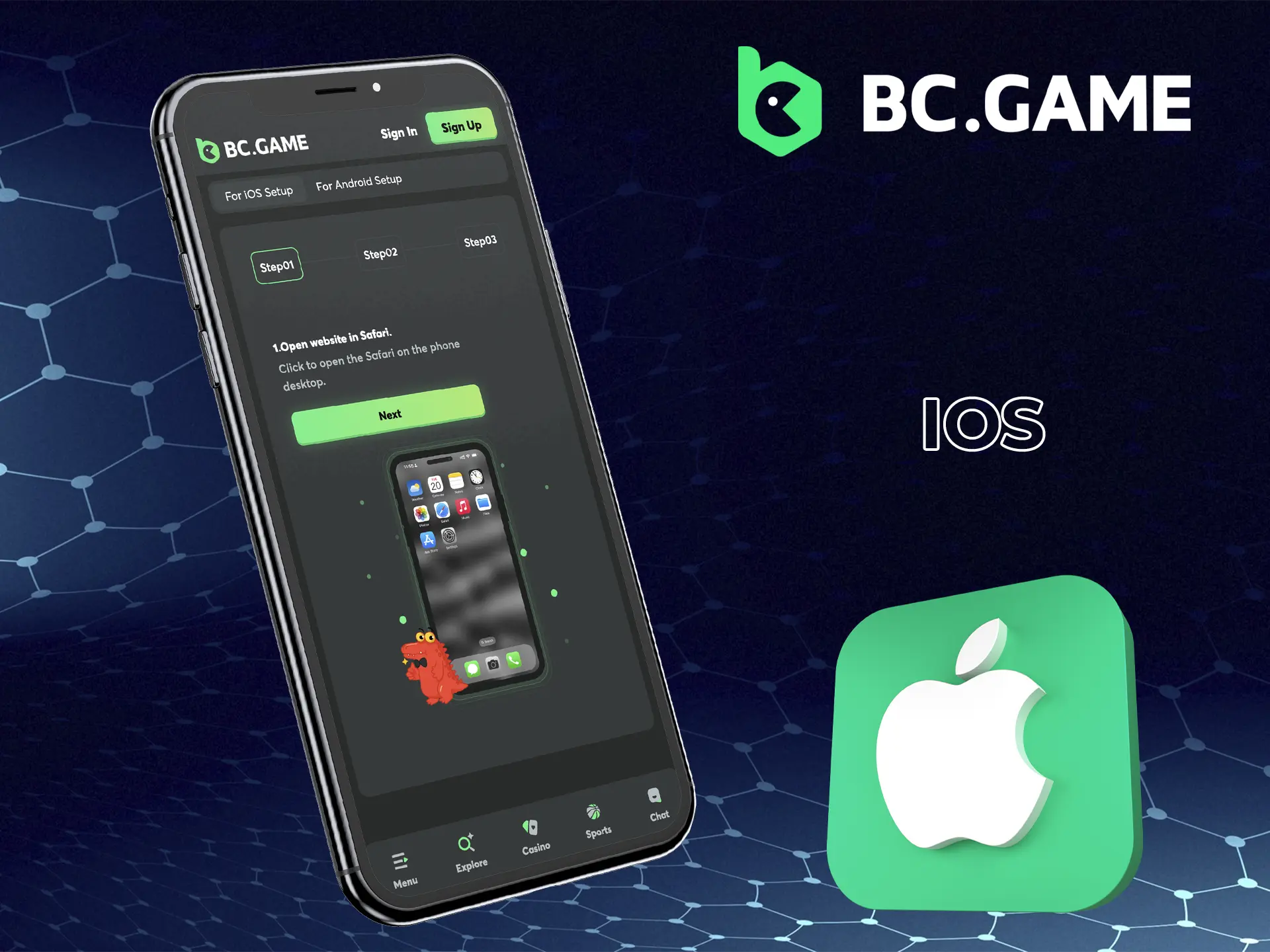 The app from BC Game works great on iOS devices and shows great performance.