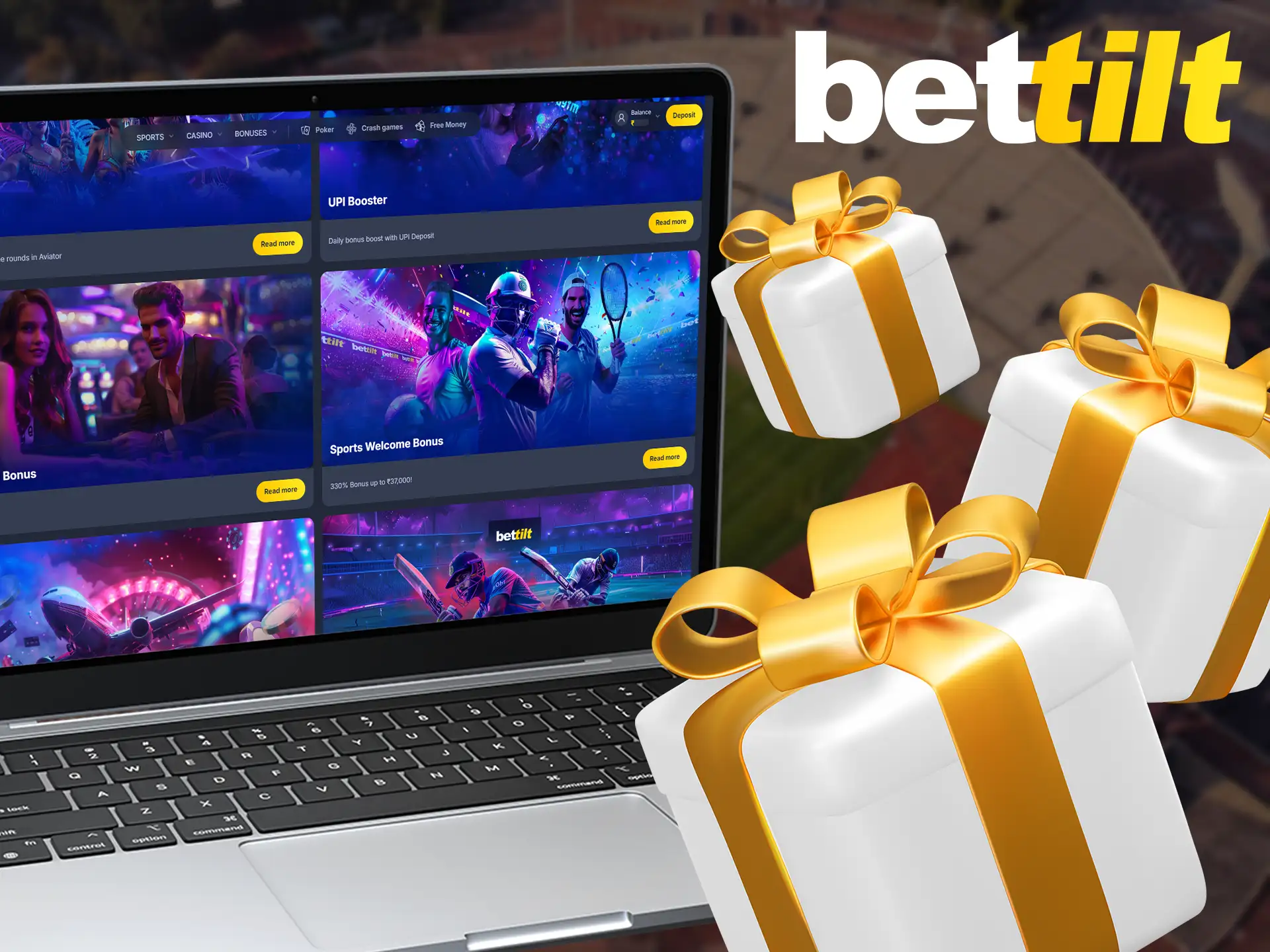 Get sports and casino bonuses for your first deposit at Bettilt.