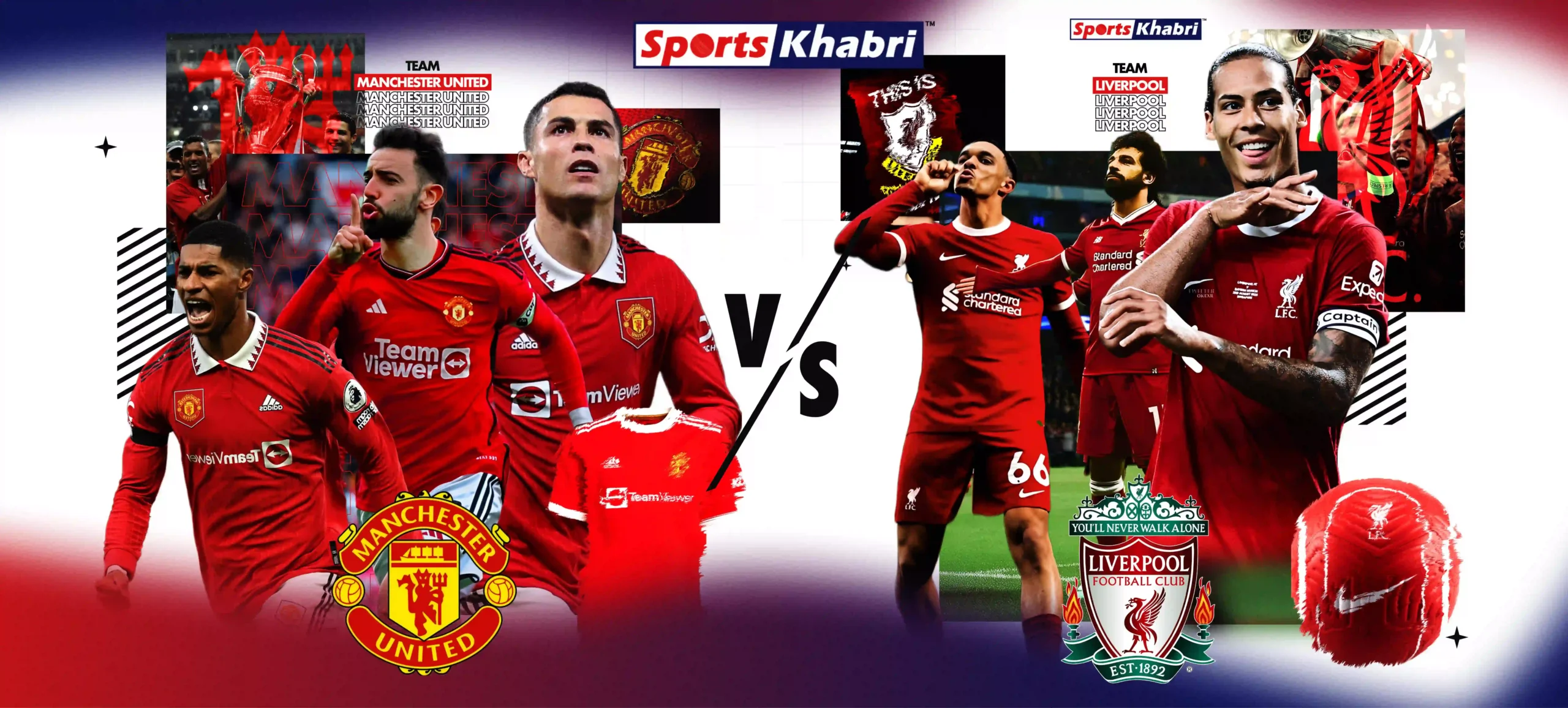 Manchester United b Liverpool meet the titans of soccer.