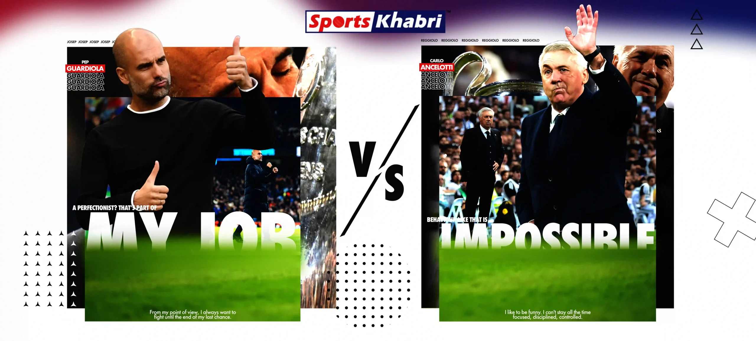 The careers of some of the greatest soccer coaches Carlo Ancelotti and Pep Guardiola.