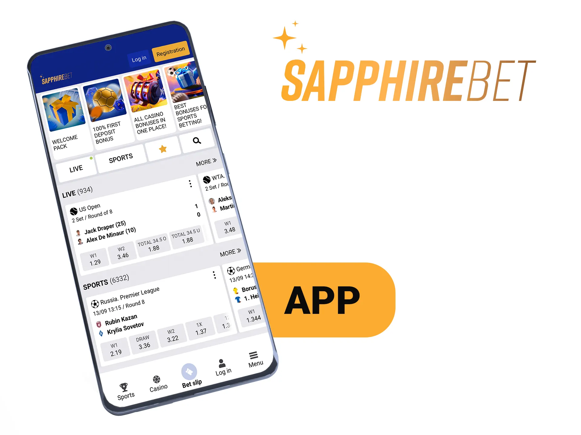 The Sapphirebet app is convenient for sports betting.