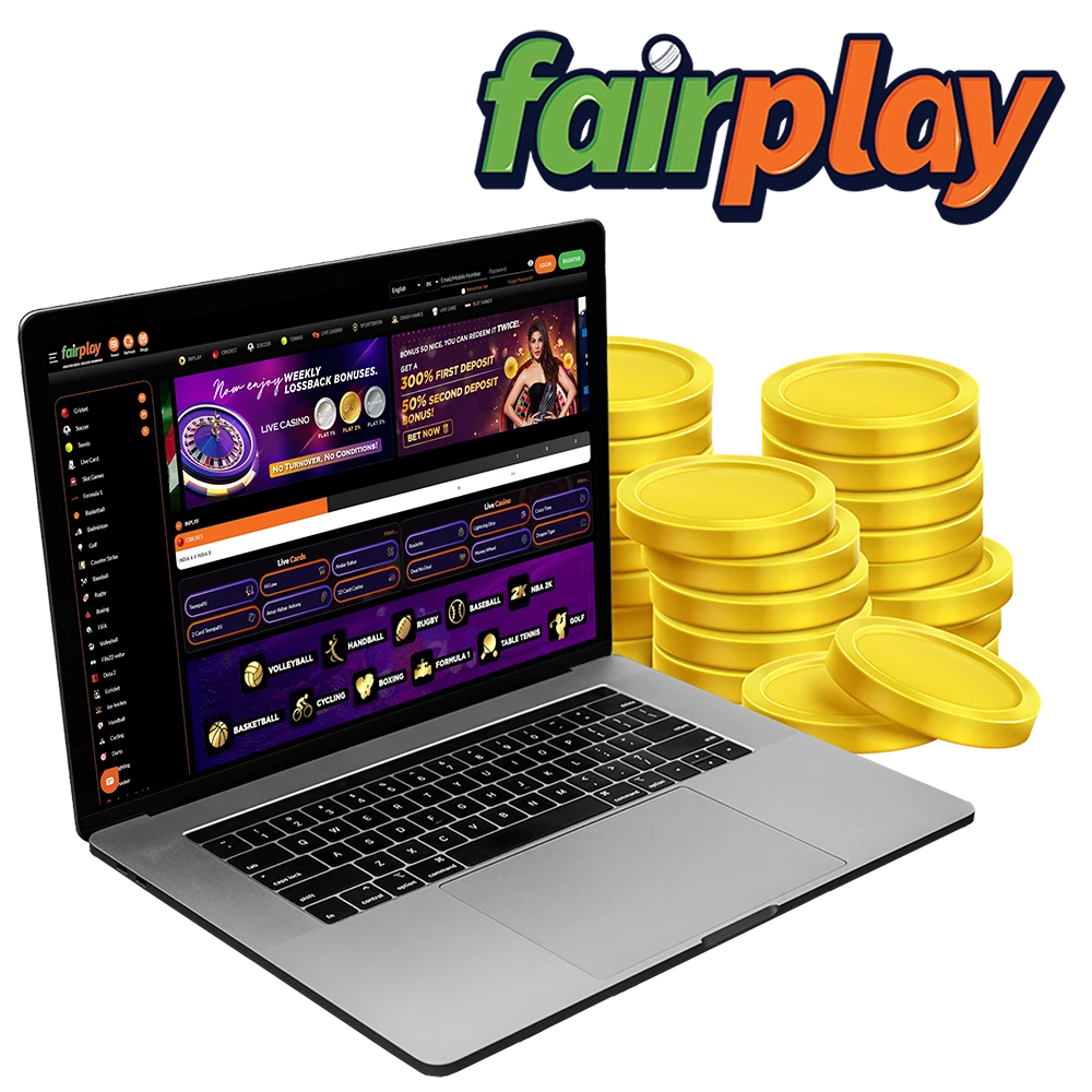 Fairplay offers a variety of fast and secure payment methods.