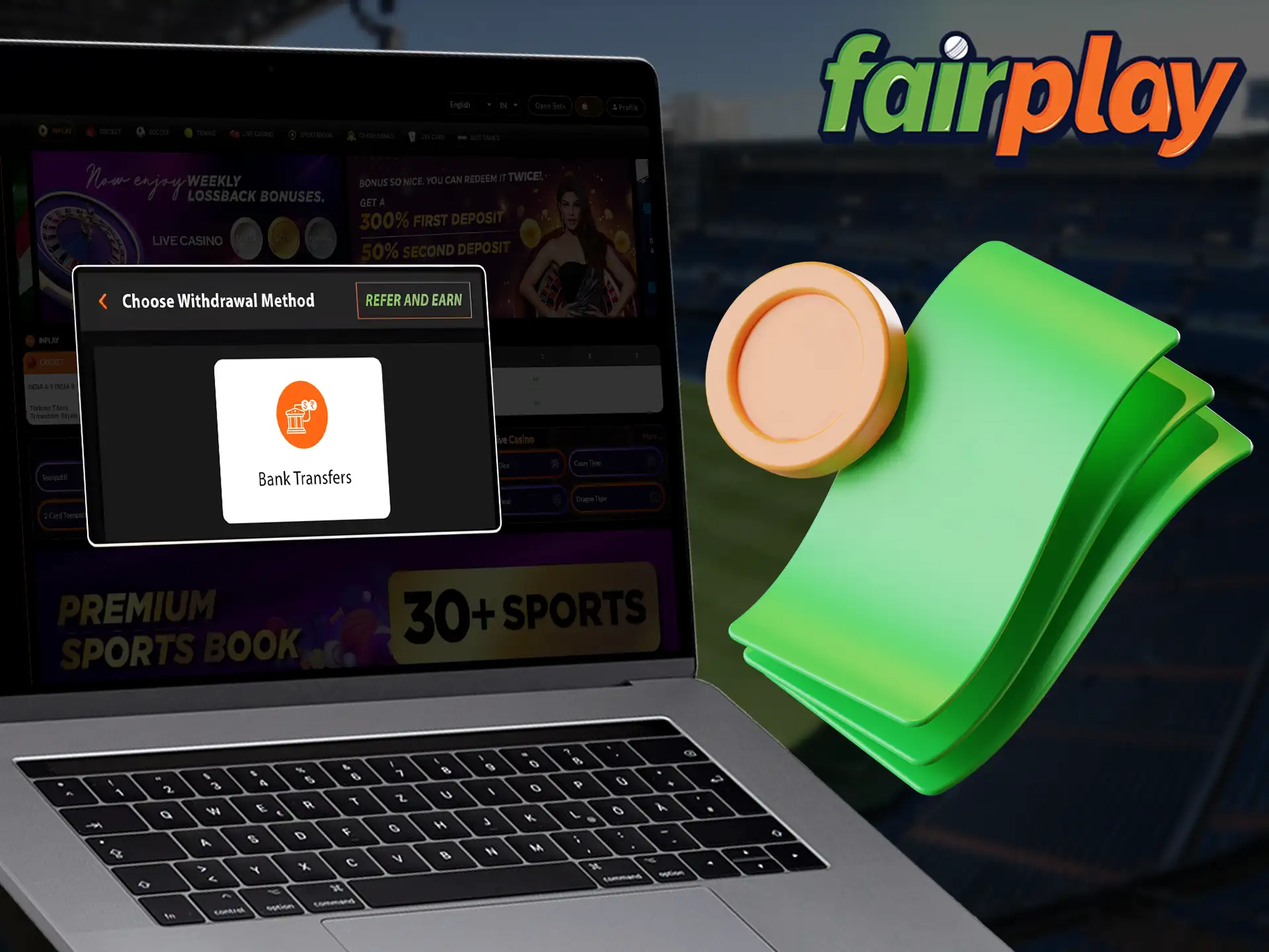 Verify your Fairplay account and withdraw your winnings smoothly.