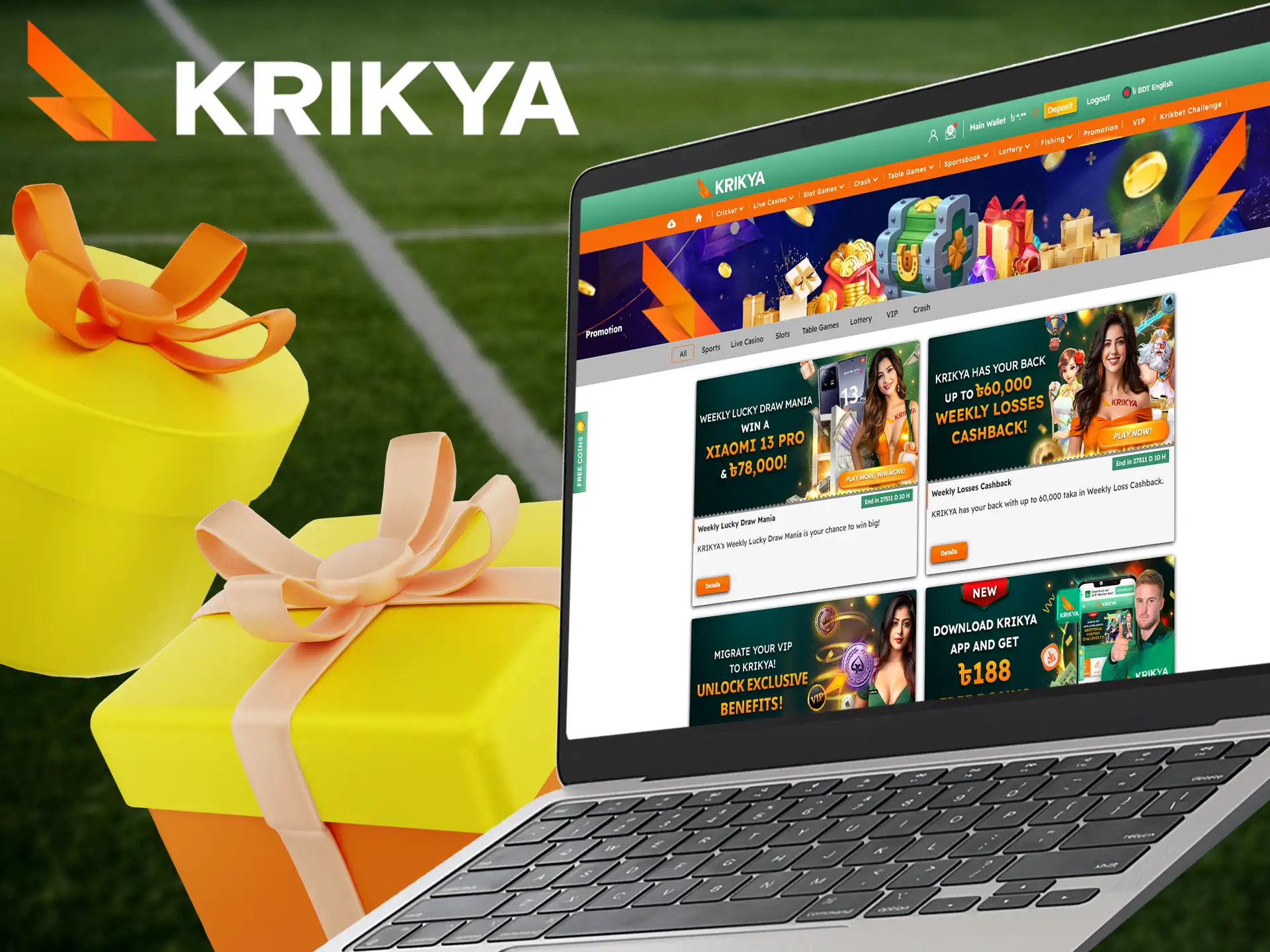 All new Krikya users can receive a welcome bonus.