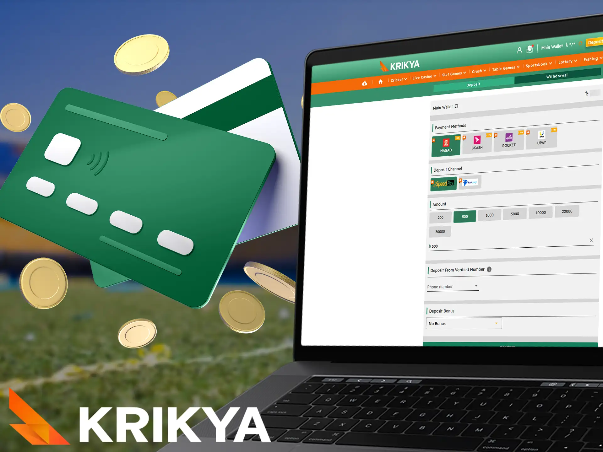 Krikya guarantees fast and secure payment transactions.