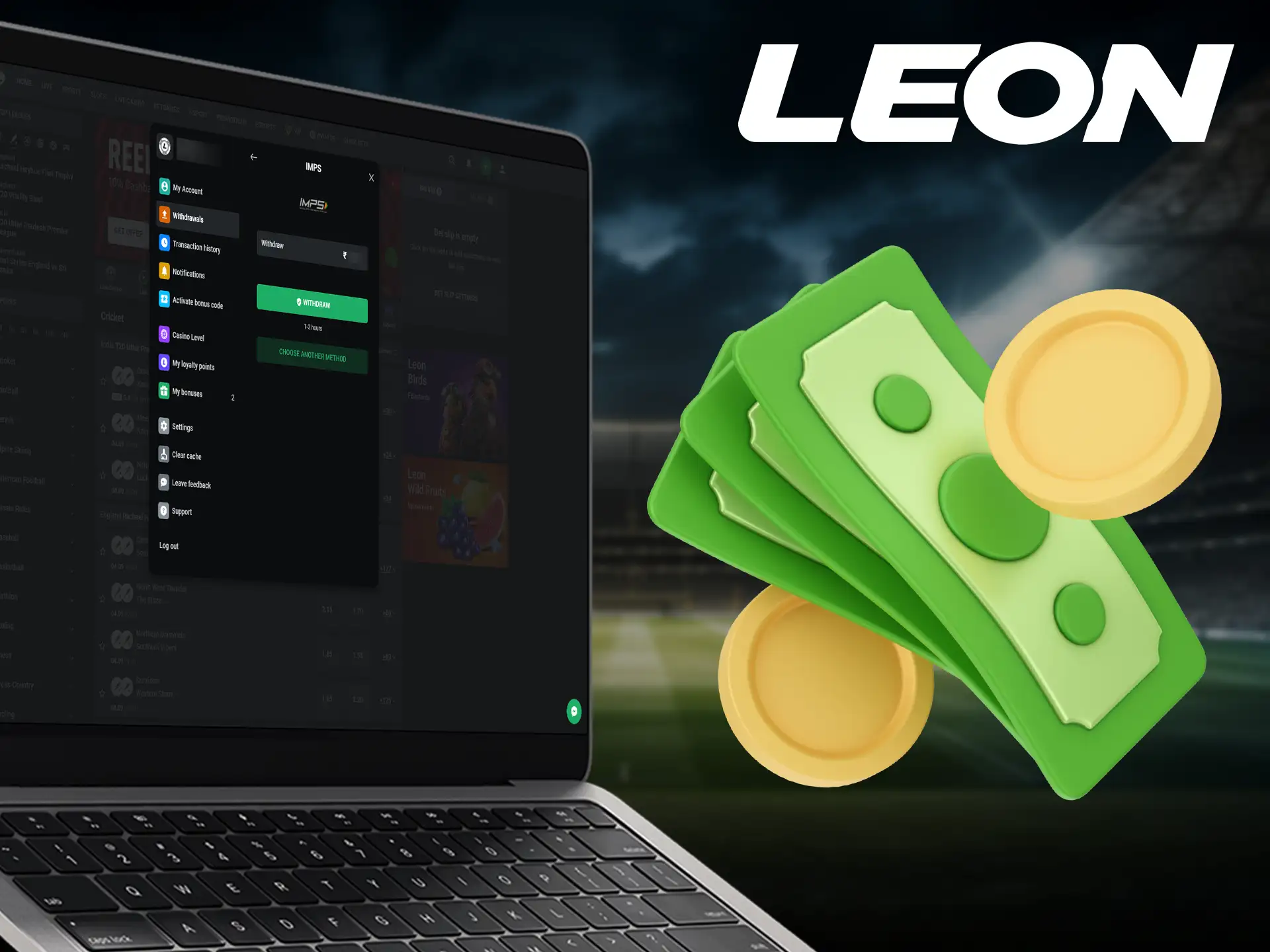 Leonbet offers a smooth withdrawal process for players who have completed the KYC verification.