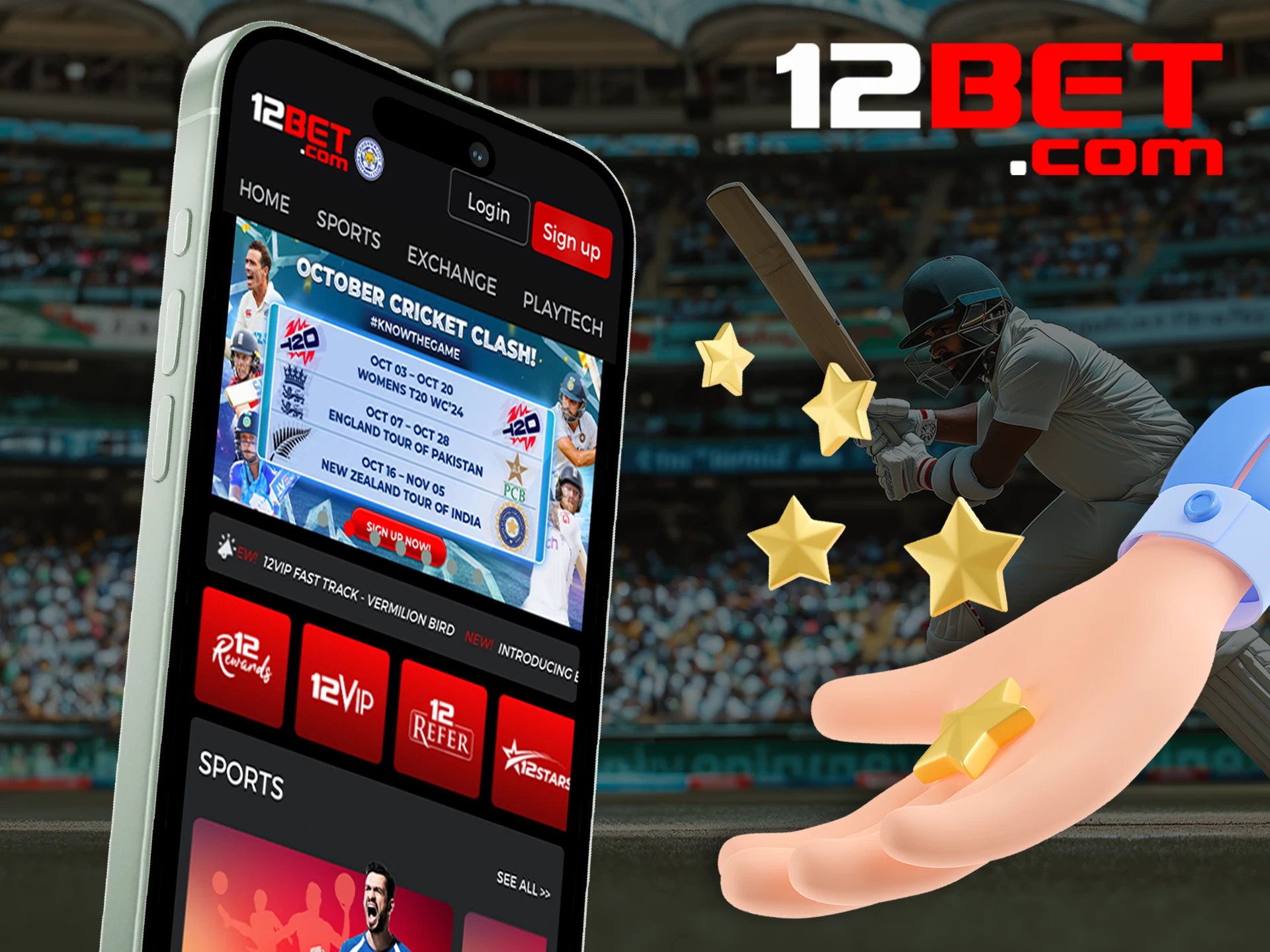 Learn about the benefits that await you in the 12bet app.