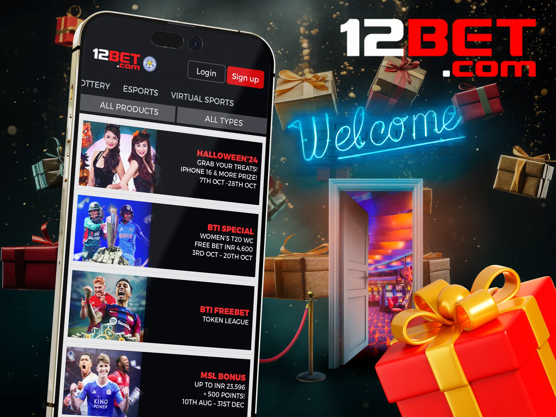 A welcome bonus from 12bet is waiting for you in the app.