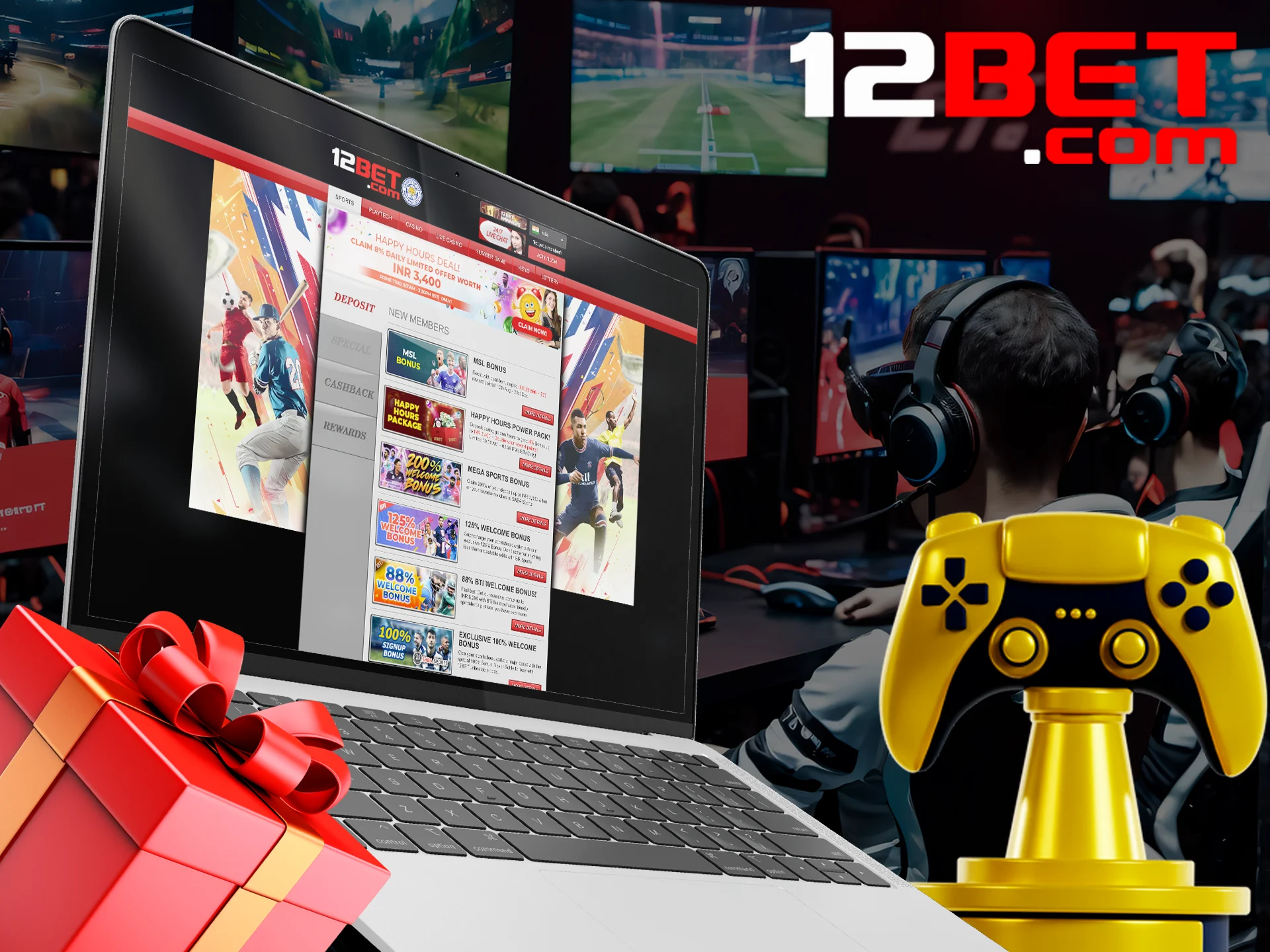 Create predictions on your favorite Esports teams with a bonus from 12bet.