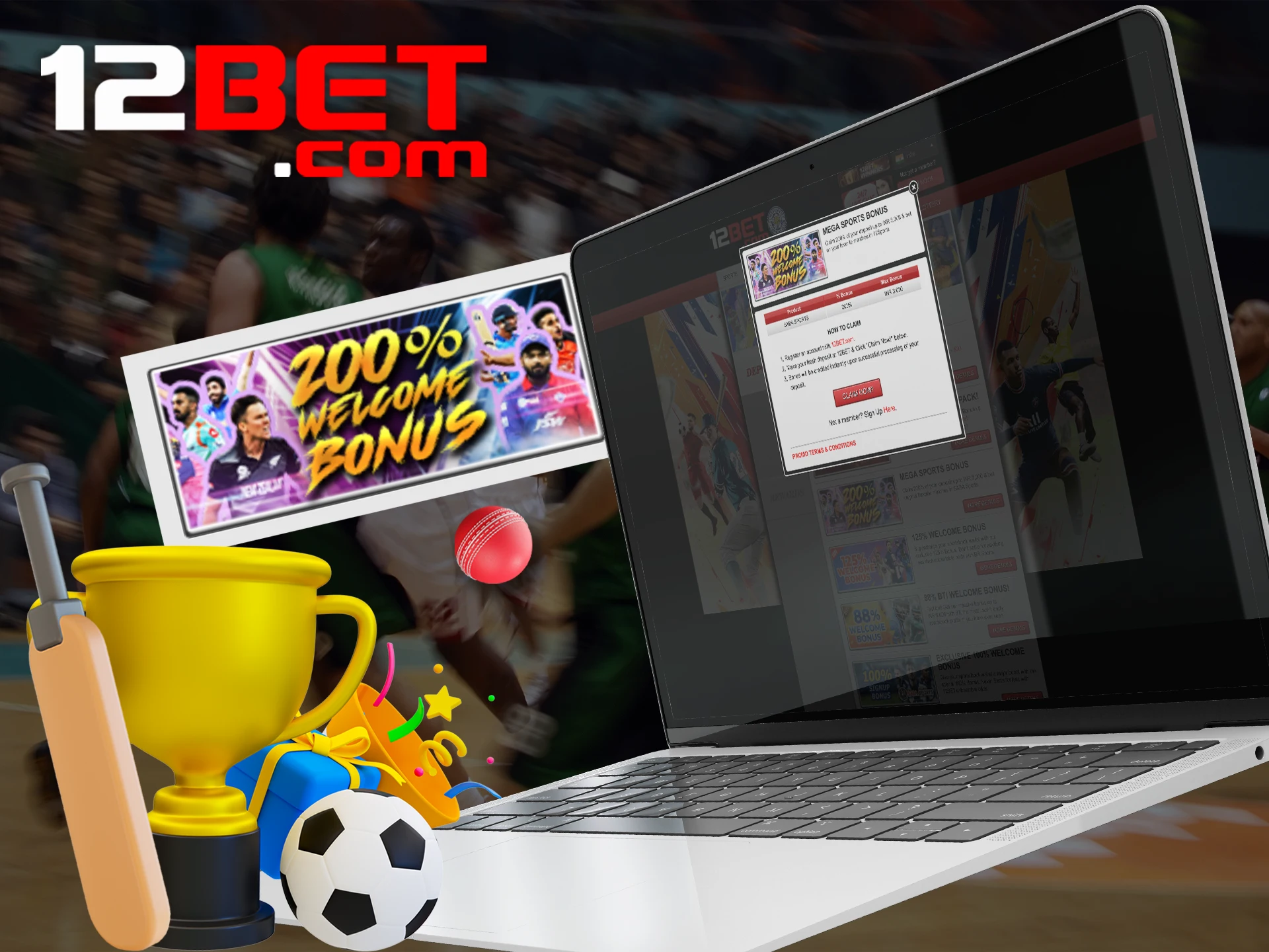 Grab a mega bonus for successful sports betting at 12bet.