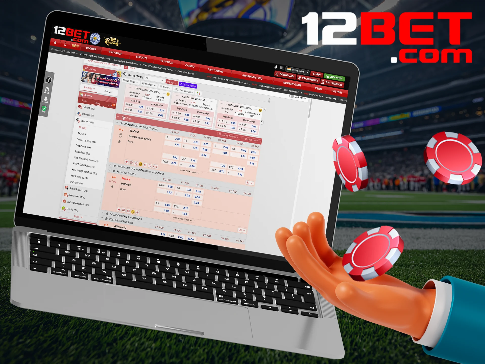 Learn how to place a bet at 12 bet.