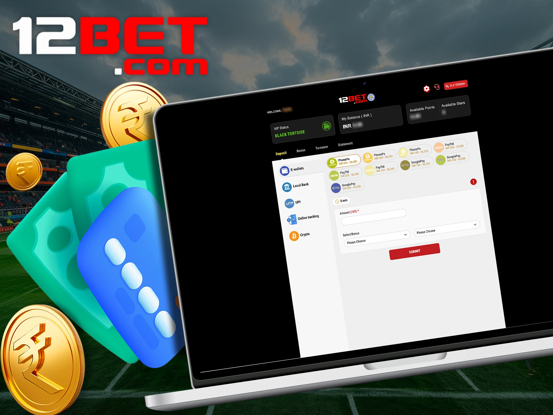 Learn about the payment methods available at 12bet.