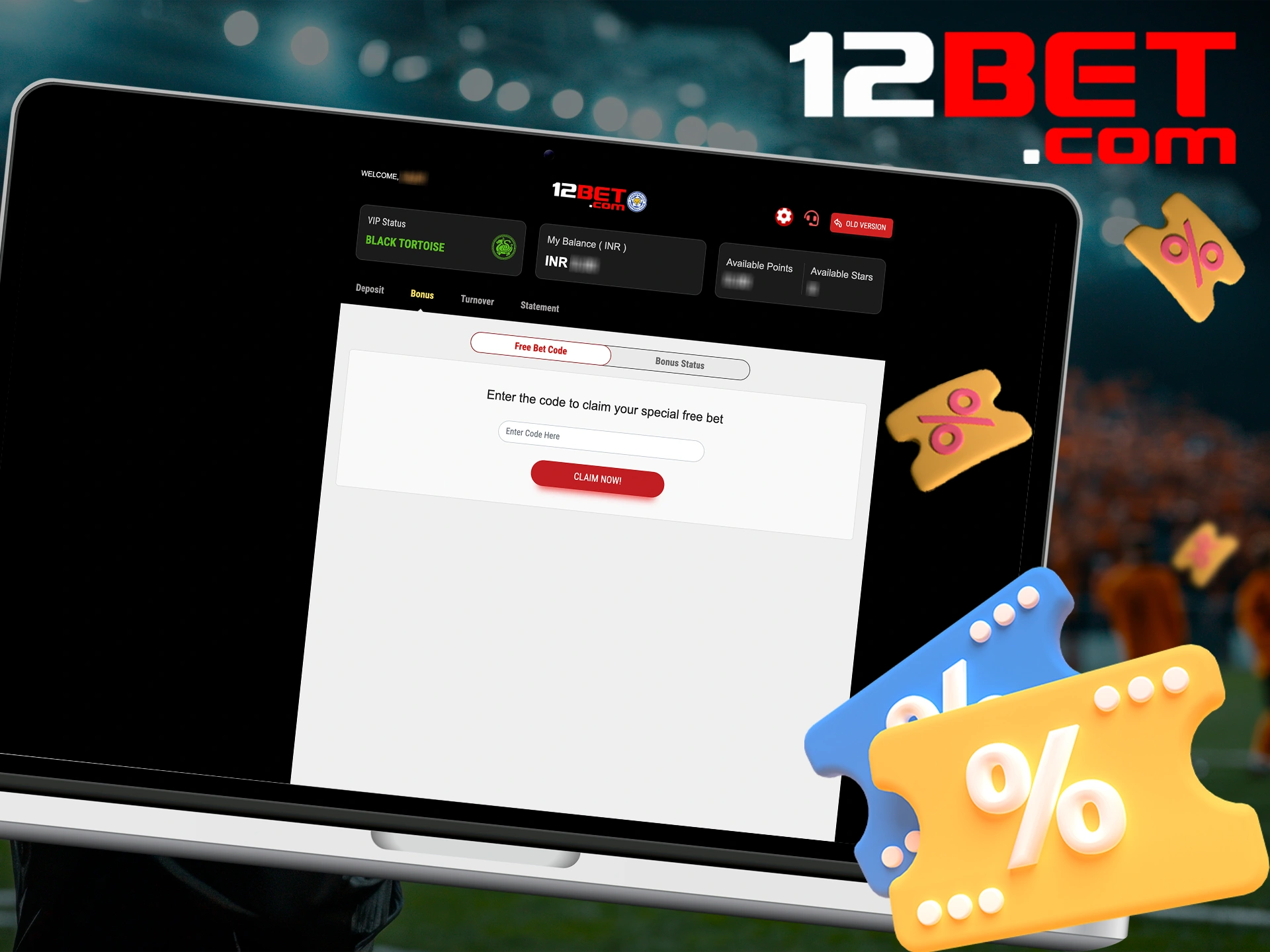 Use promo codes to get great offers and bonuses at 12bet.