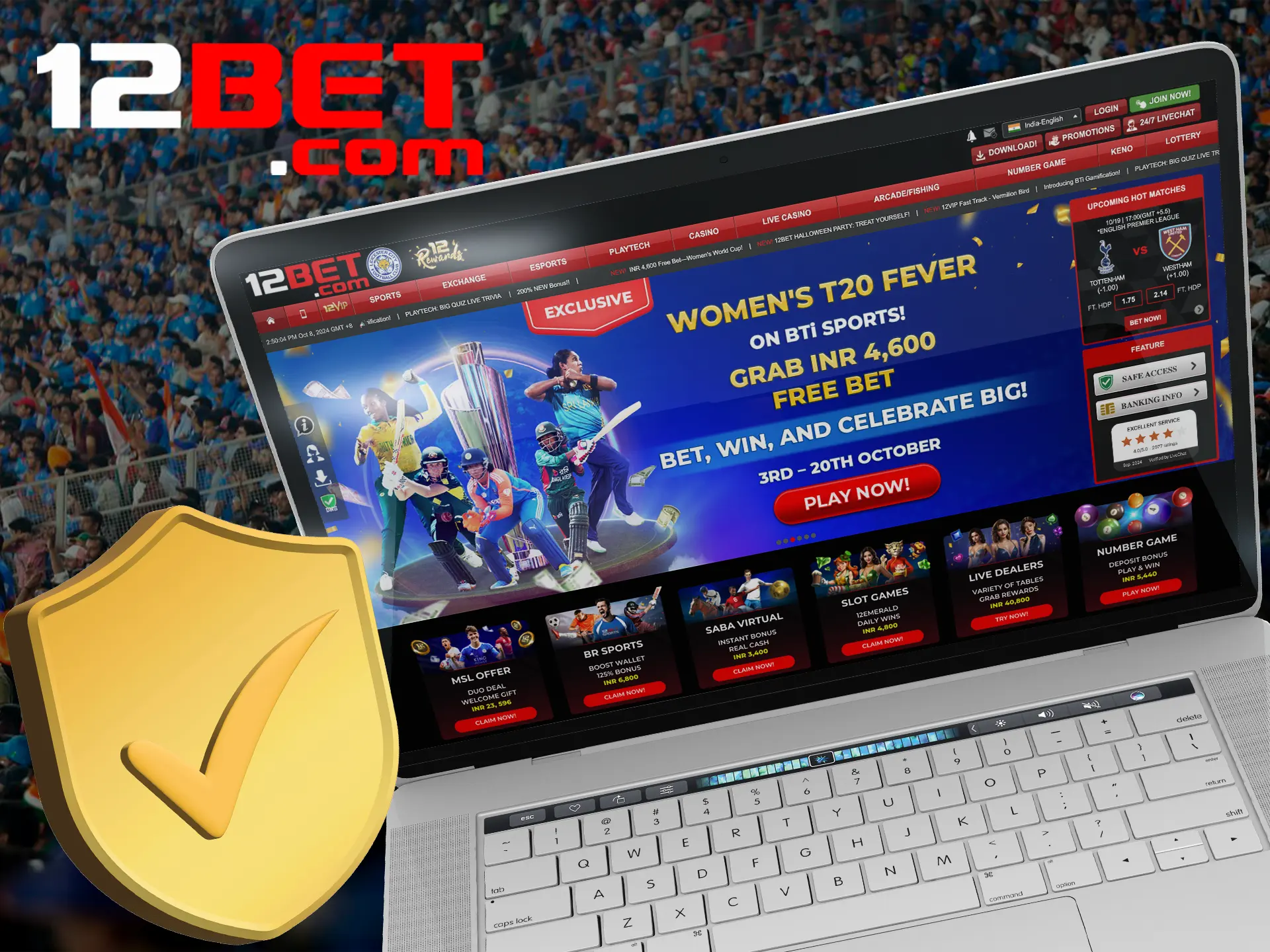 12bet complete safety and security within India.