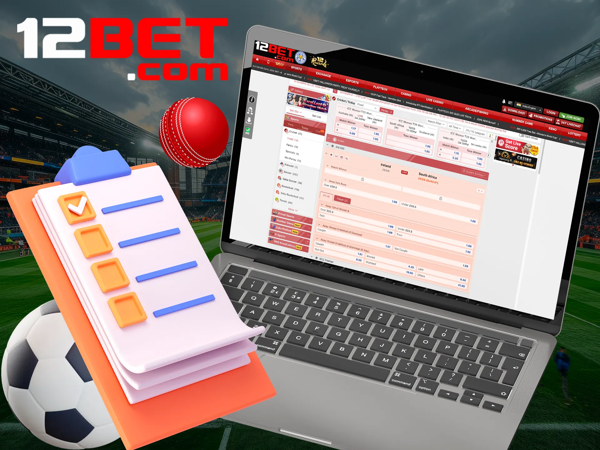 Choose the type for your bets and increase your chances of winning at 12bet.