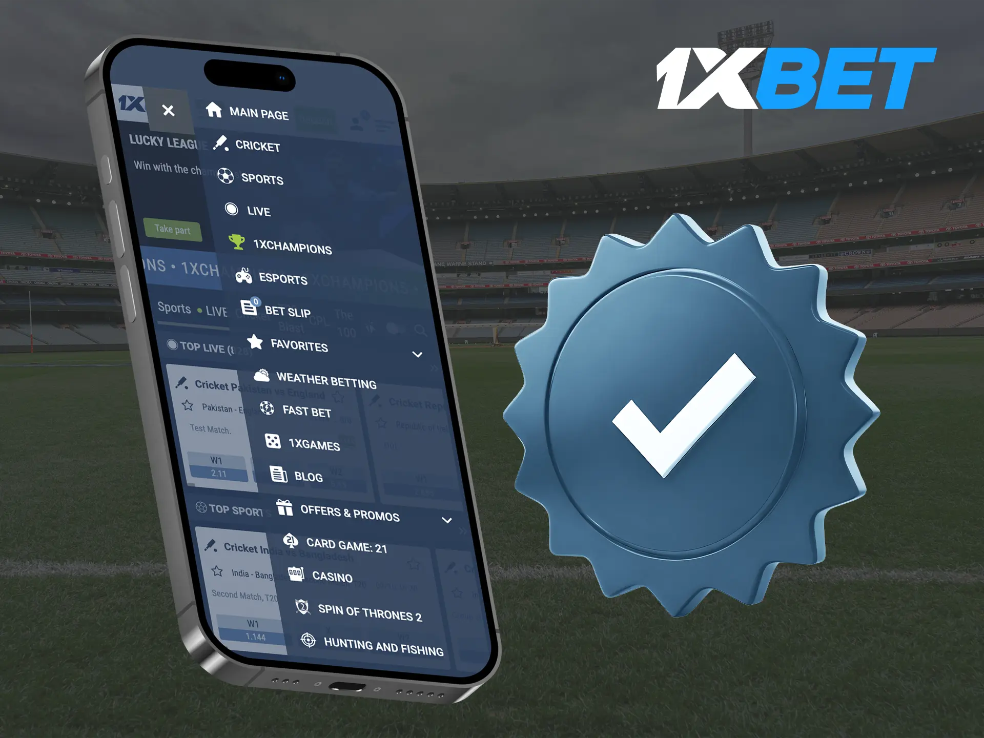 The 1xBet app is characterised by its unique design and intuitive interface.