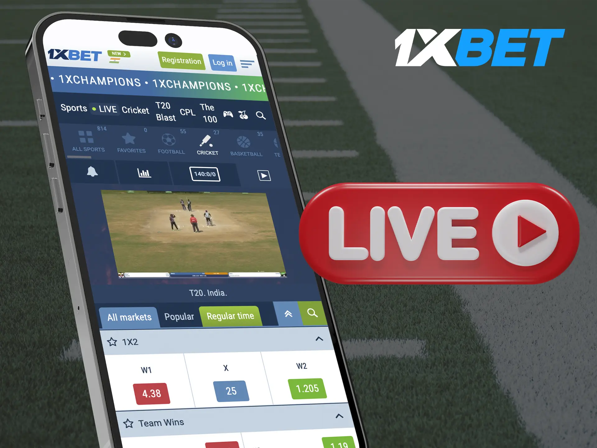 Watch live matches and make your predictions live at 1xBet Casino.