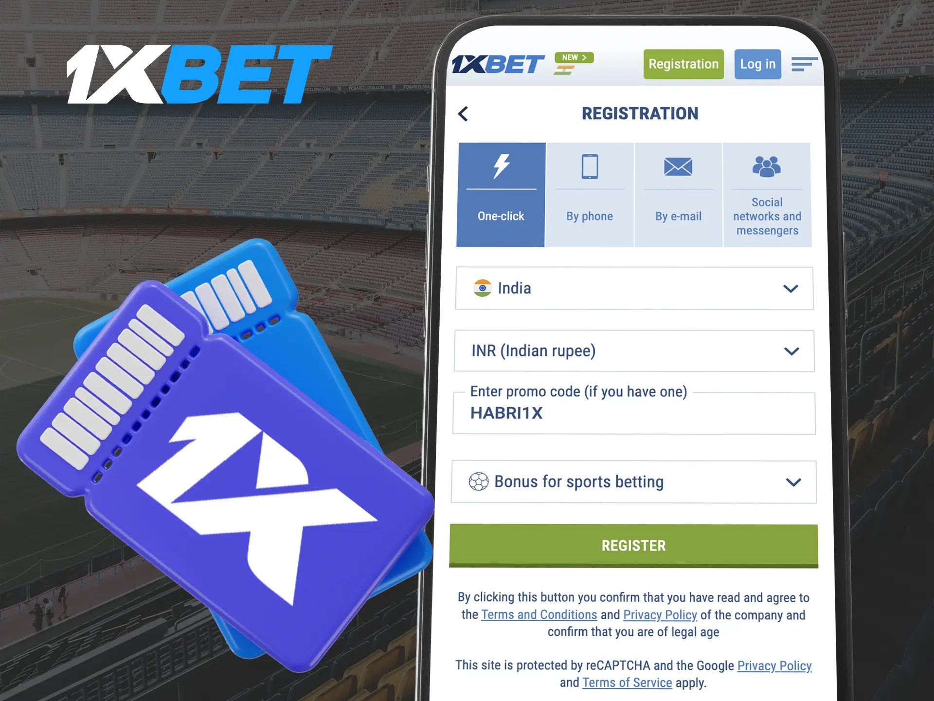 Use the promo code from the article to increase your first deposit at 1xBet Casino.