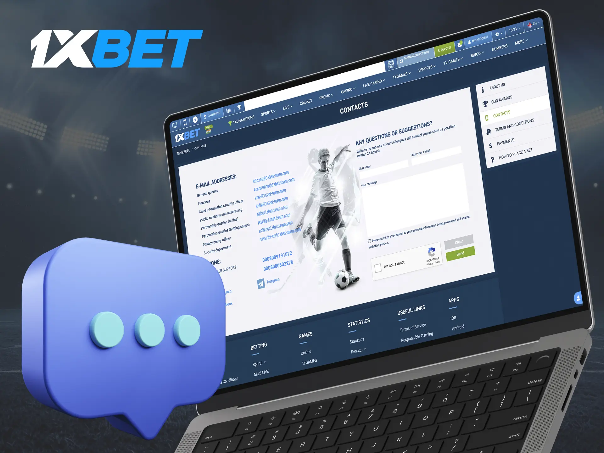 In case you have any questions, you can always contact 1xBet casino support.