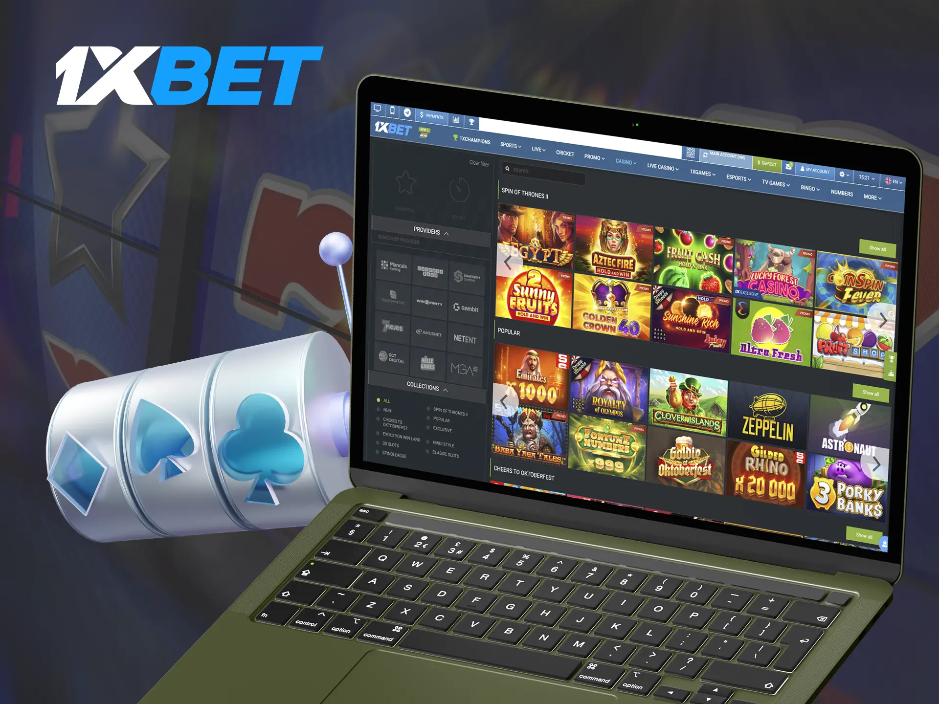 Win a big bonus on the best games and slots from 1xBet Casino.